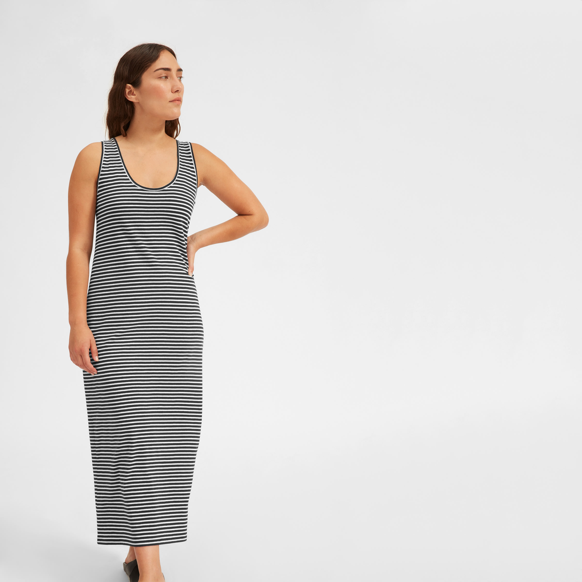 white cotton tank dress
