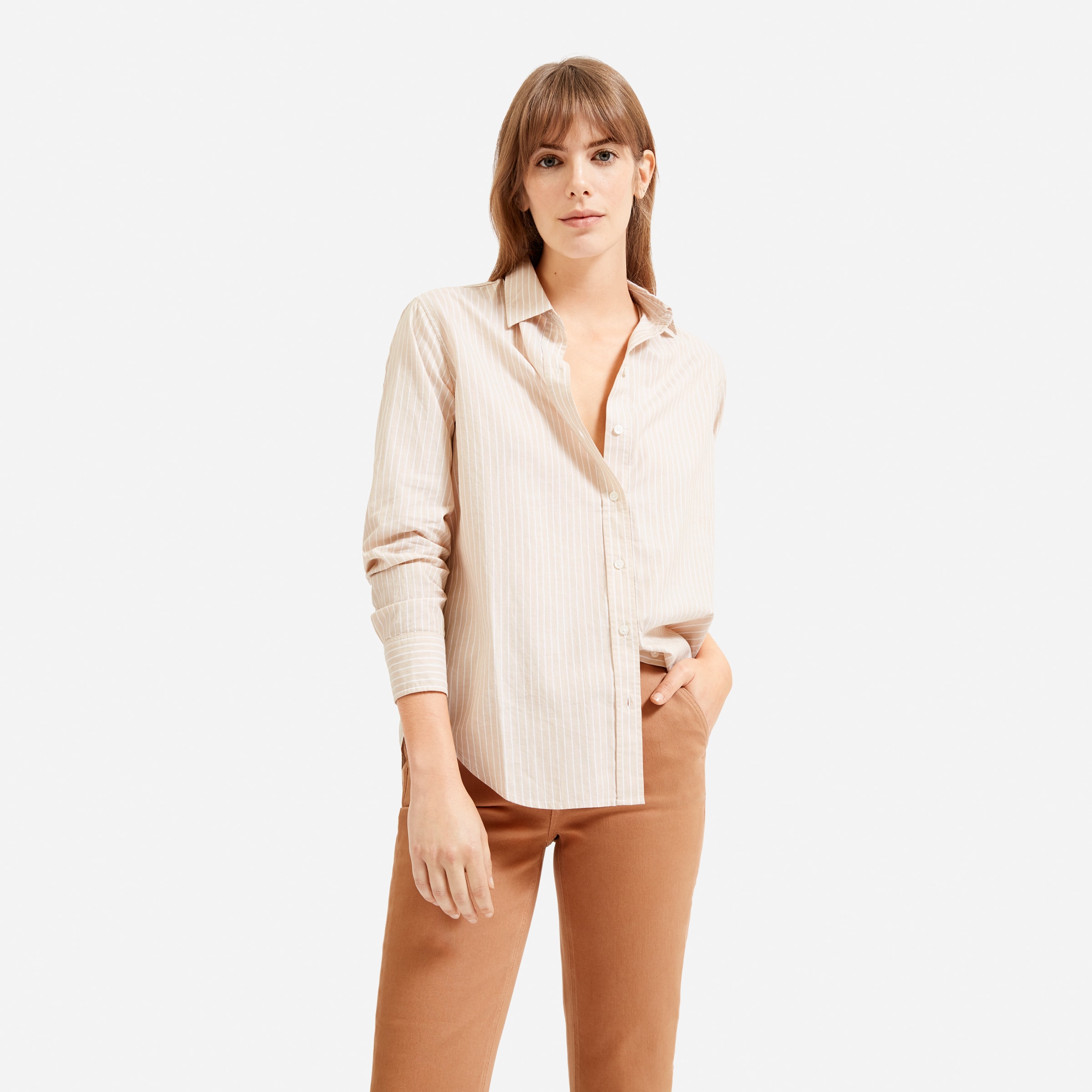 everlane silky cotton relaxed shirt