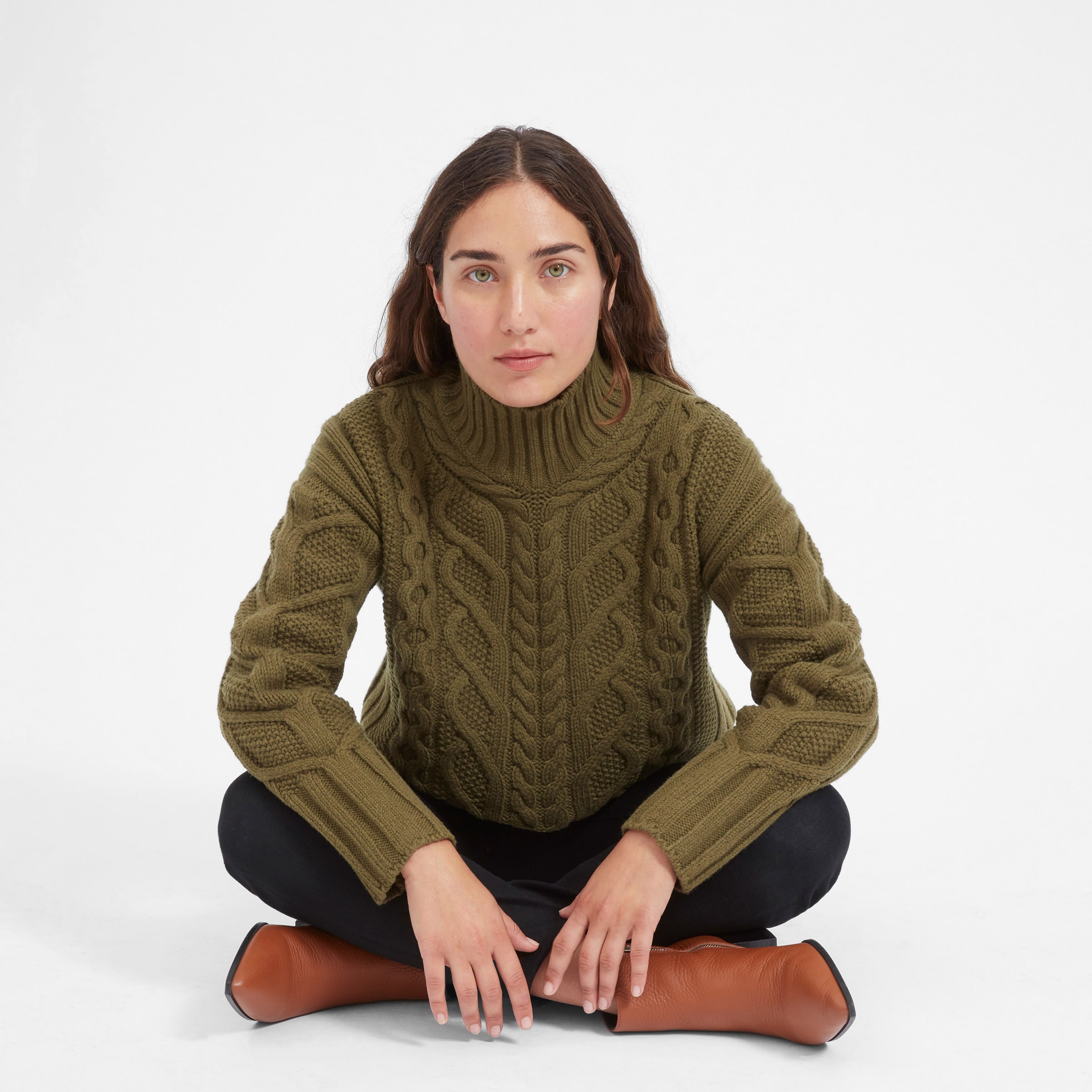 everlane cable knit sweater
