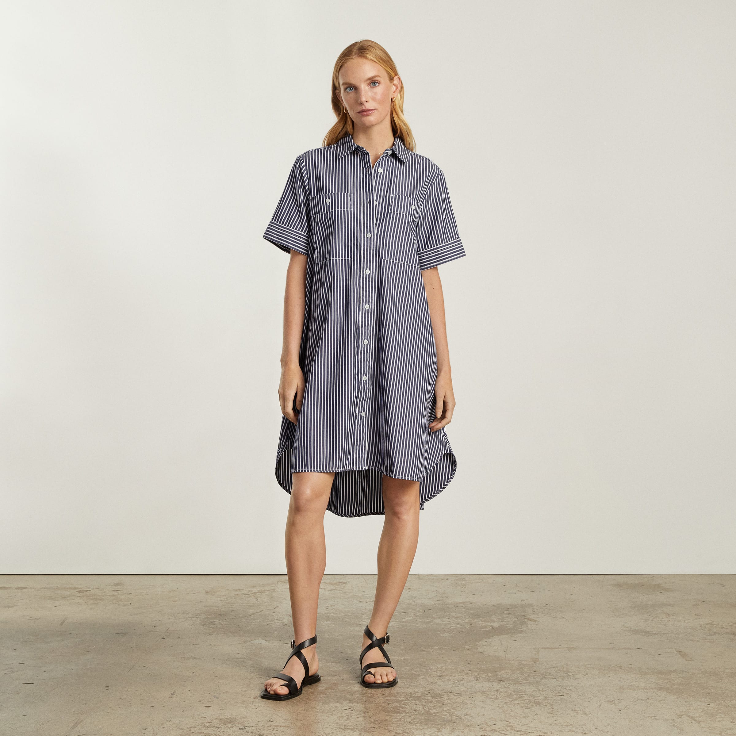 Everlane striped shirt shop dress