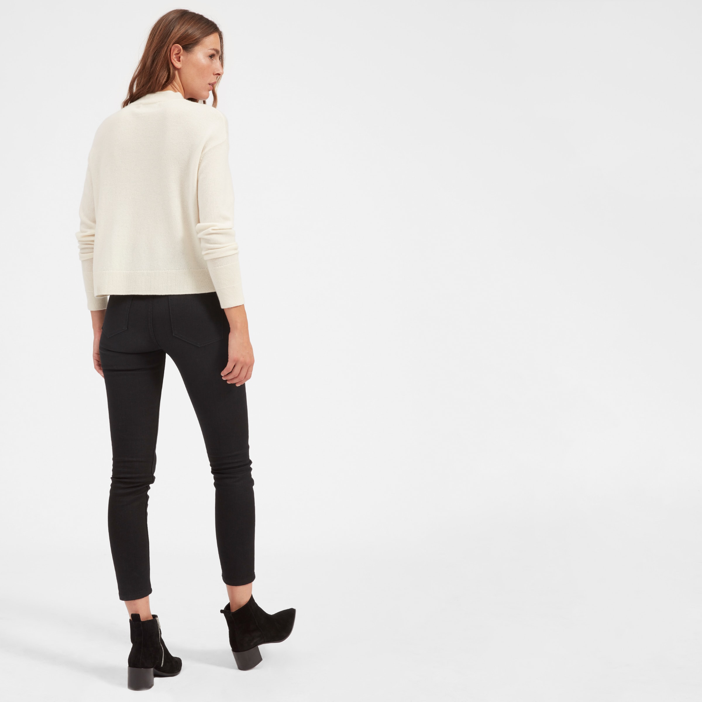 Cashmere shop crop mockneck