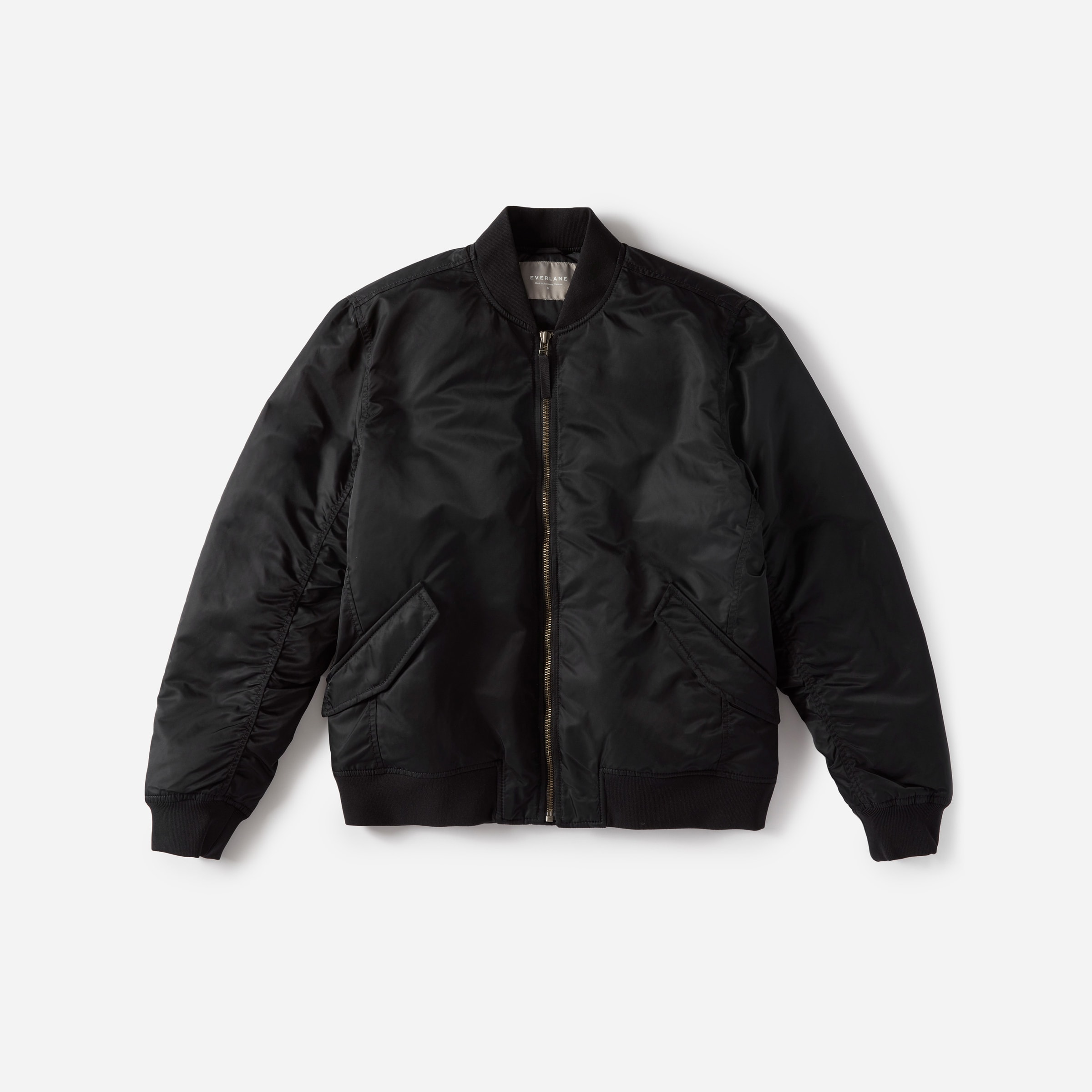 Off-White™ Black padded nylon bomber jacket | TheDoubleF