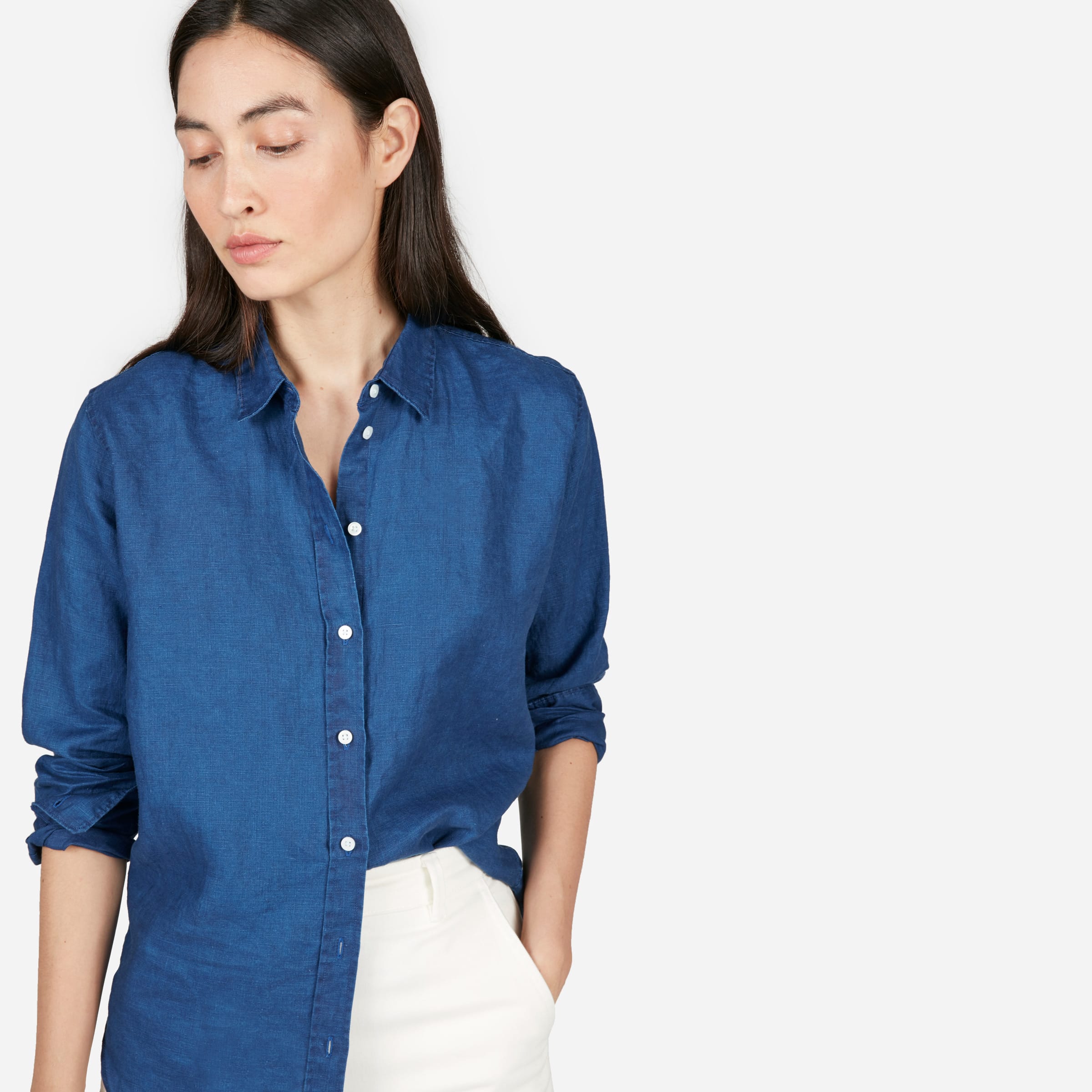 Everlane linen relaxed shirt Clearance