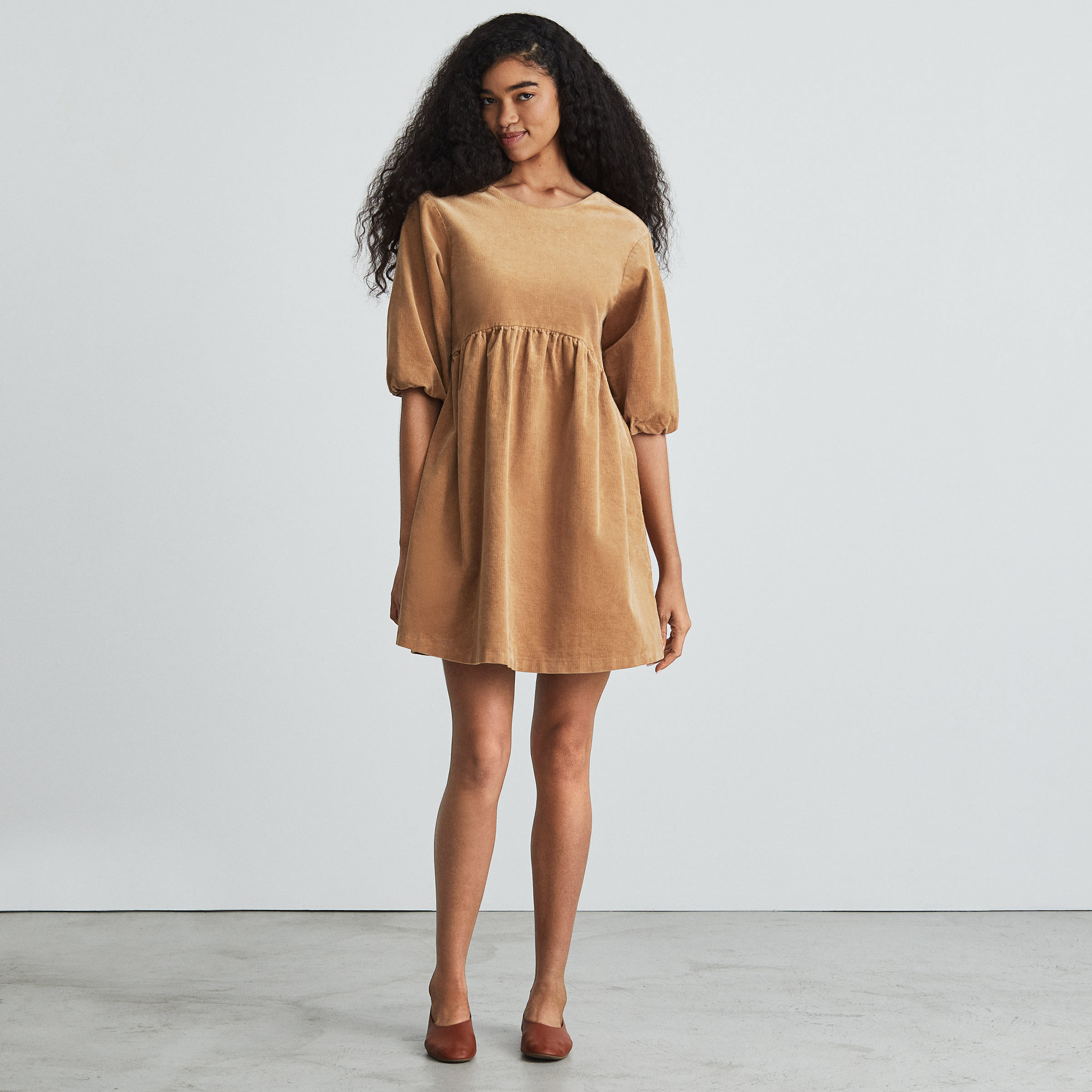 The Corduroy Mini Dress Biscotti – Everlane