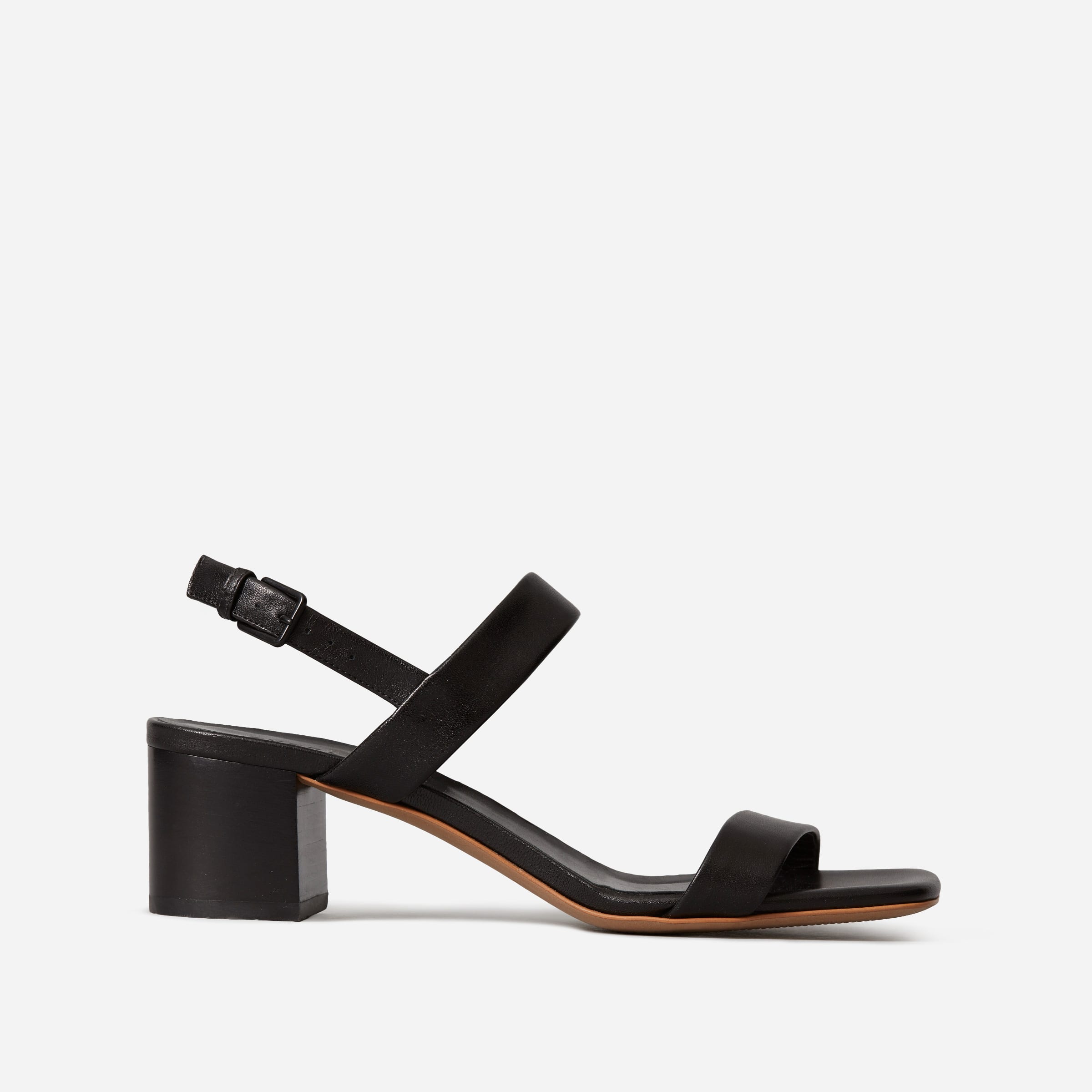 two strap block heel sandals