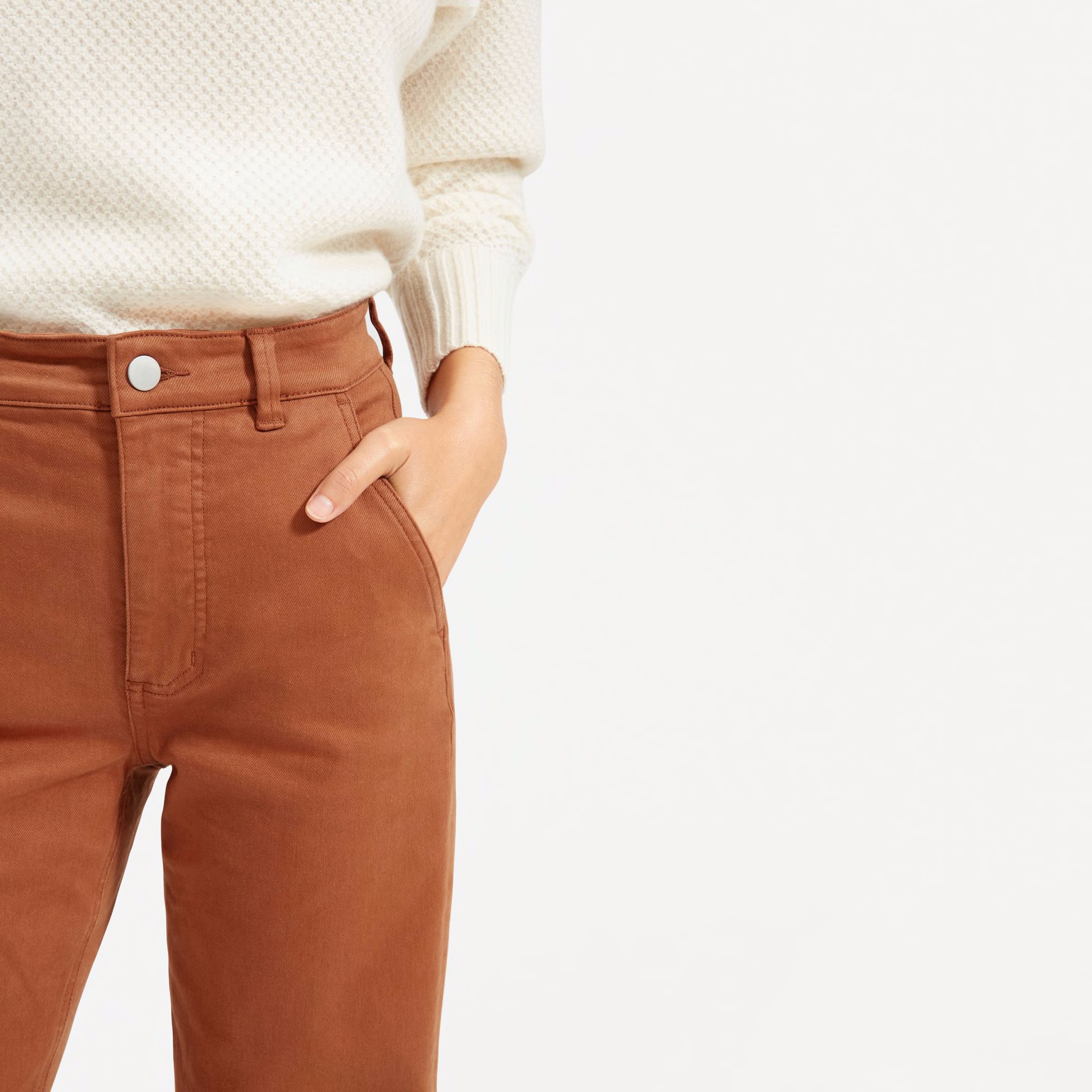 Everlane straight leg crop cocoa brown Clearance