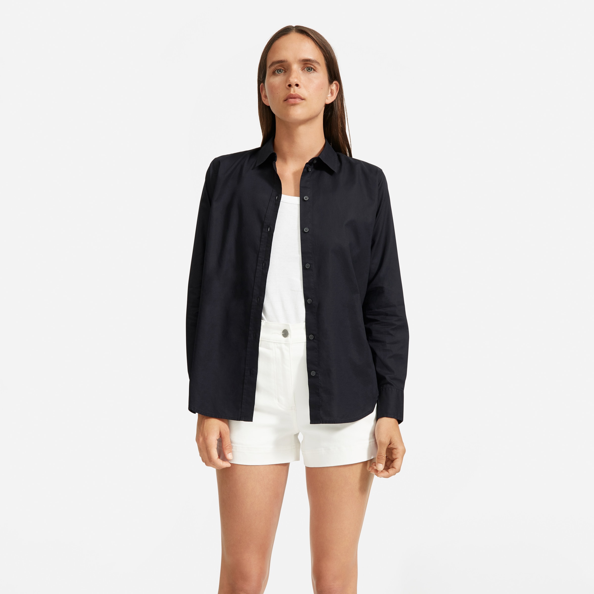 everlane silky cotton relaxed shirt