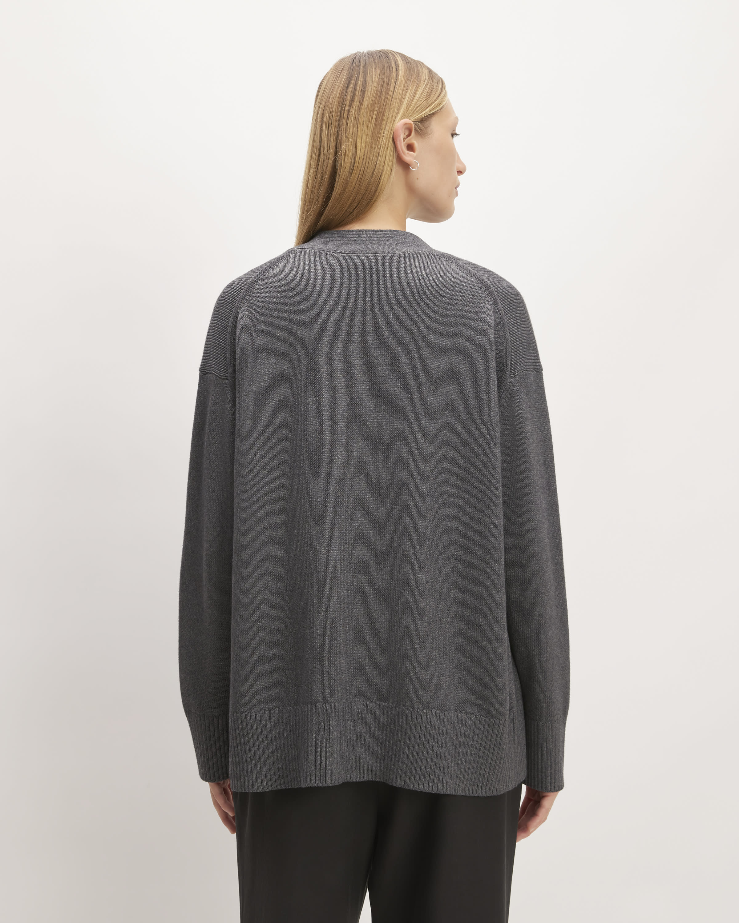 The Organic Cotton Cardigan Navy – Everlane