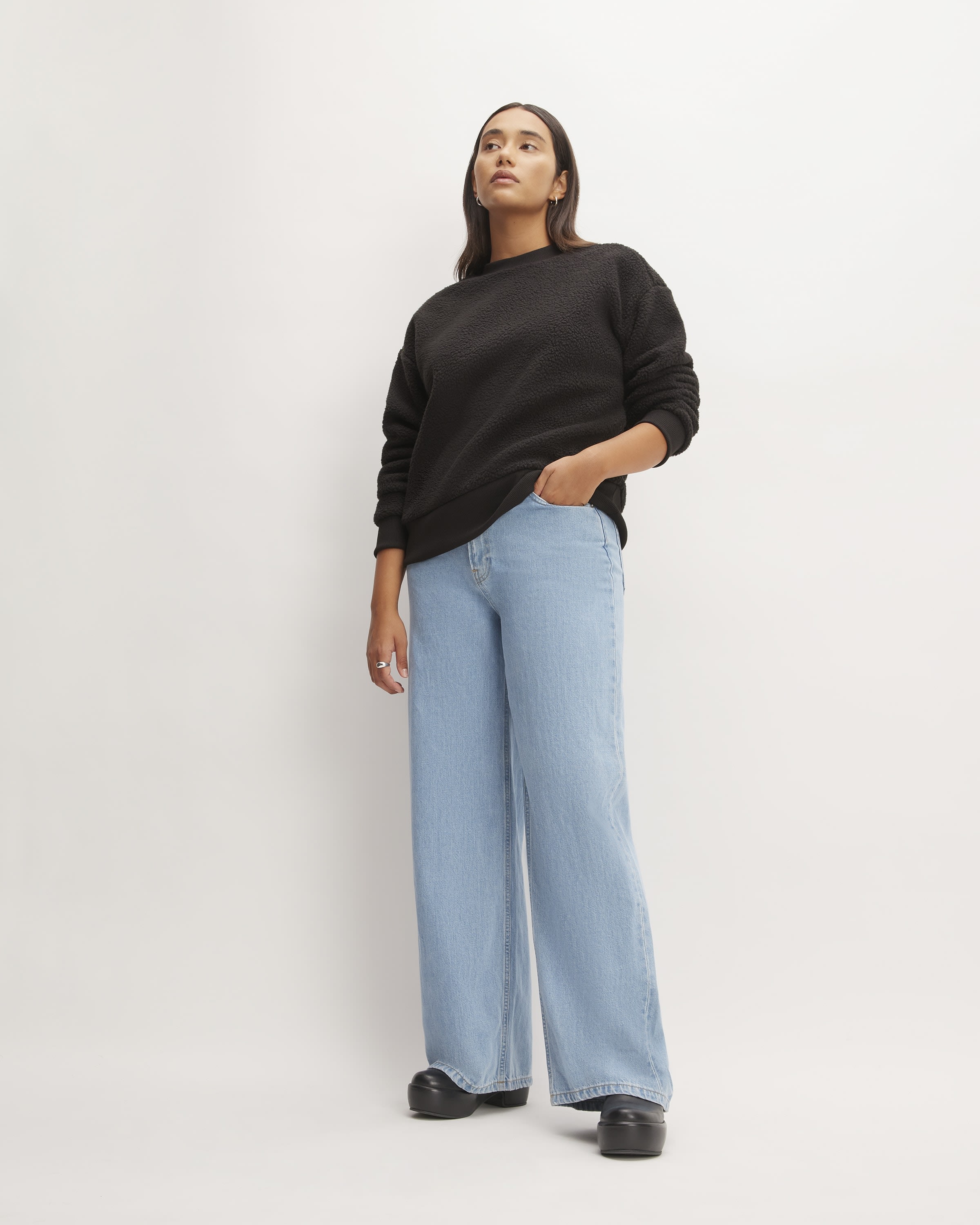 Everlane teddy cheap crew neck sweater