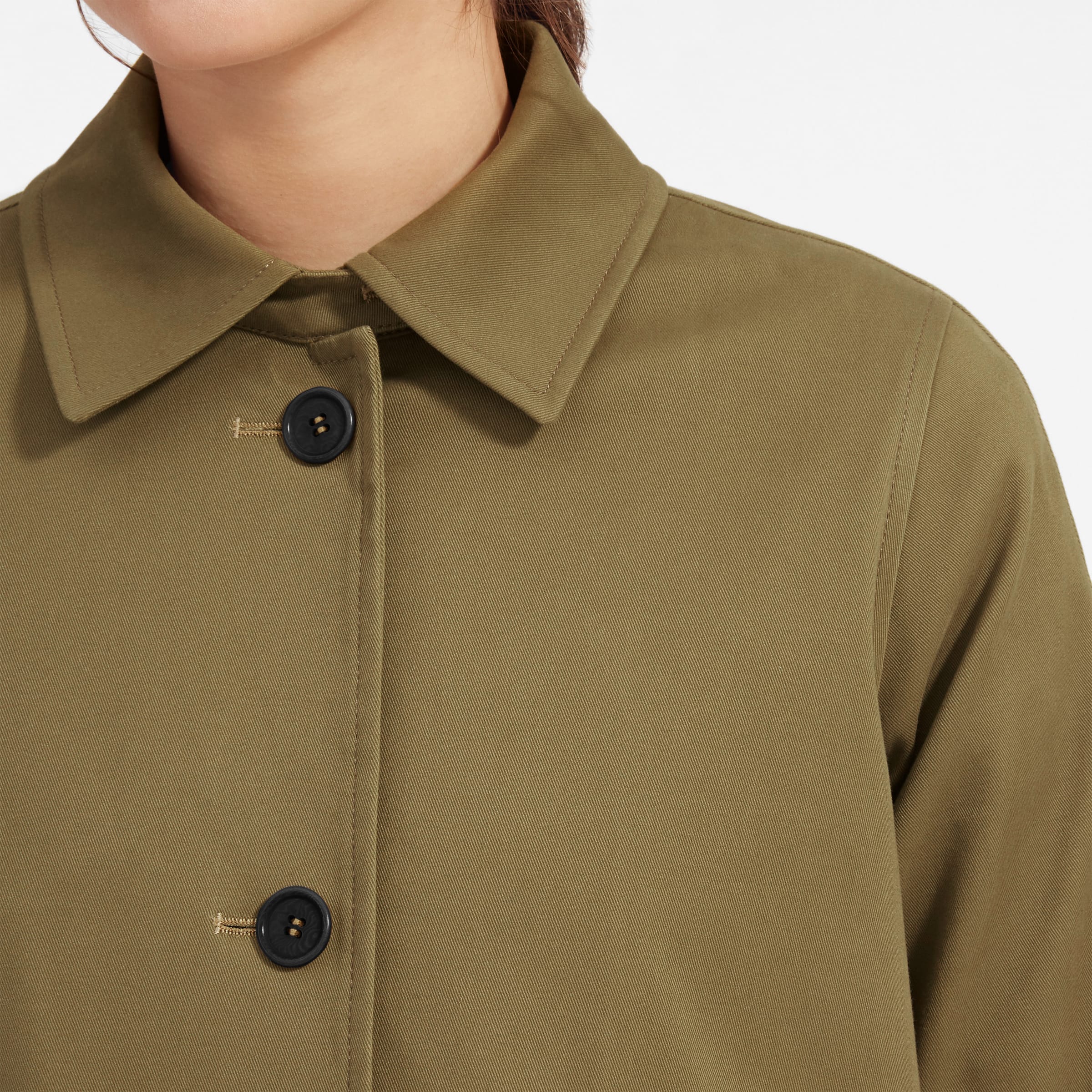 everlane mac coat olive