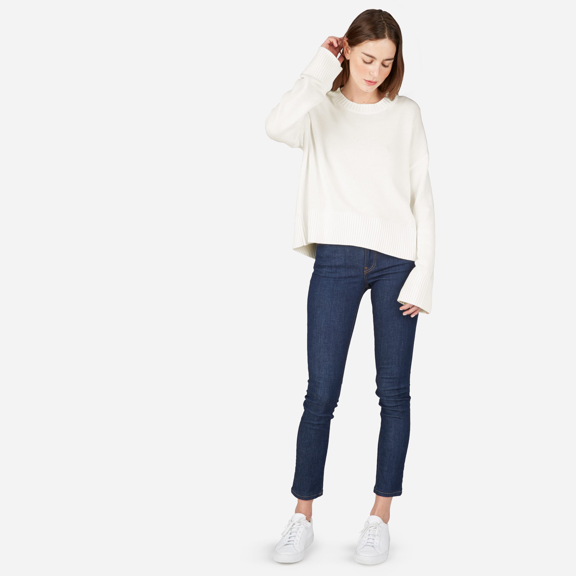 Soft cotton on sale square crew everlane