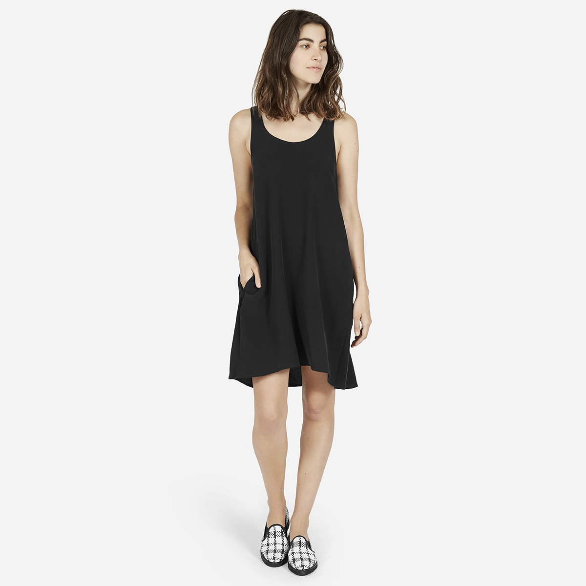 silk tank dress
