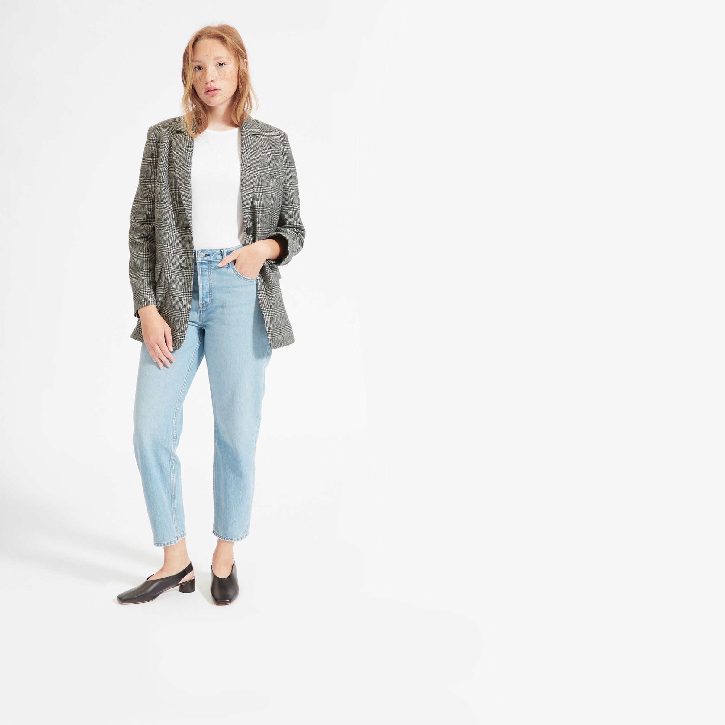 The Square Toe Slingback Black Everlane