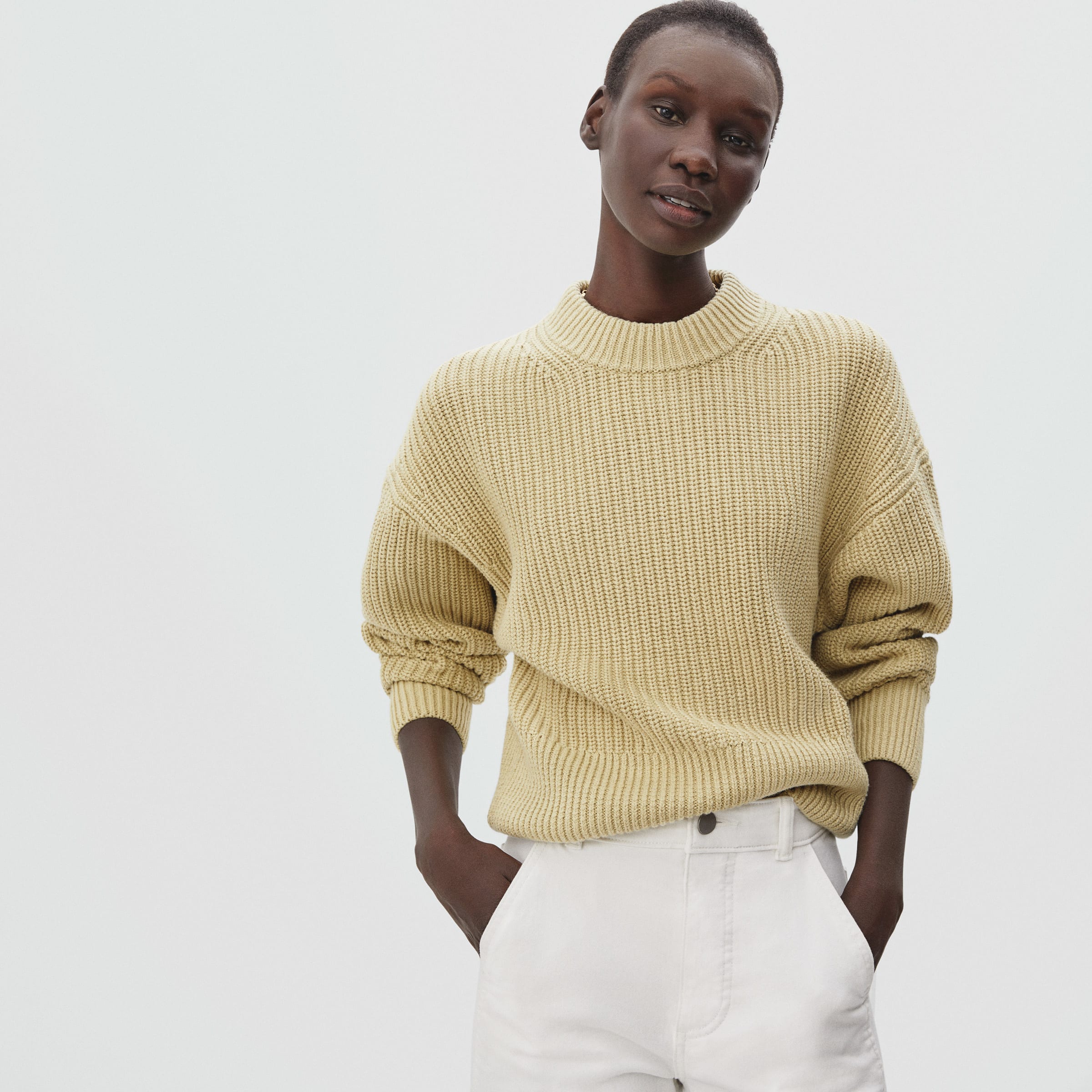 The Texture Cotton Crew Sage – Everlane