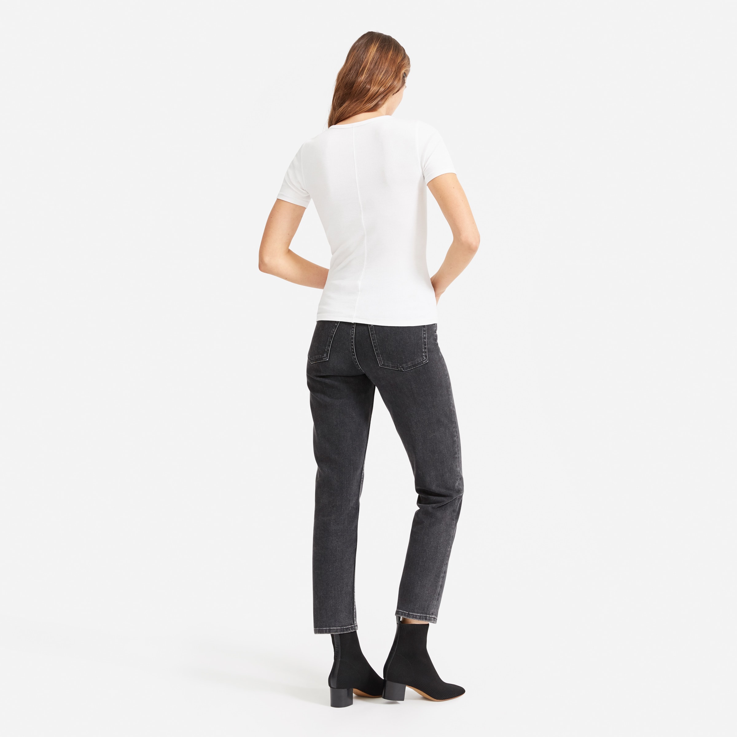 The Pima Micro-Rib Crew Tee White 