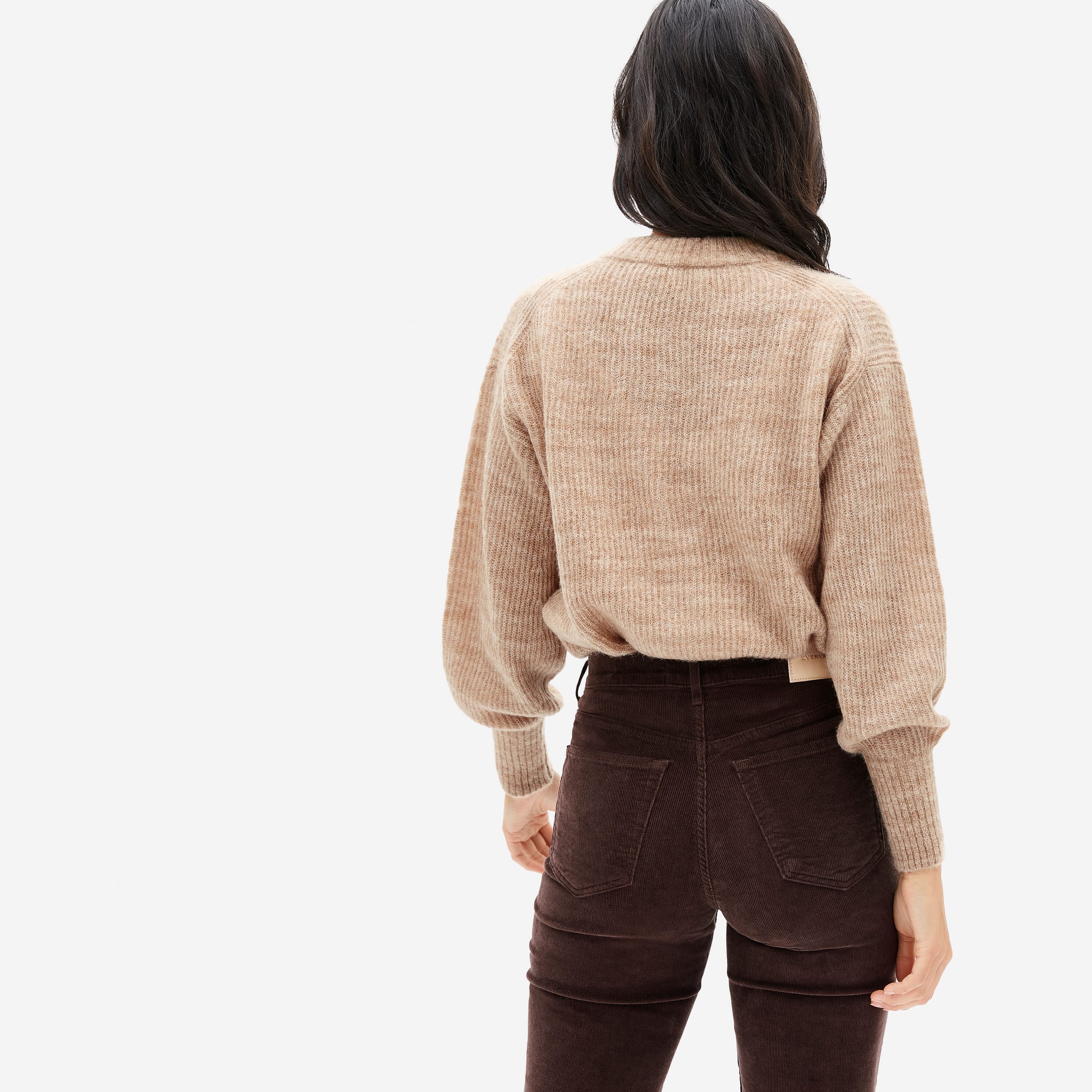 everlane cropped alpaca cardigan review