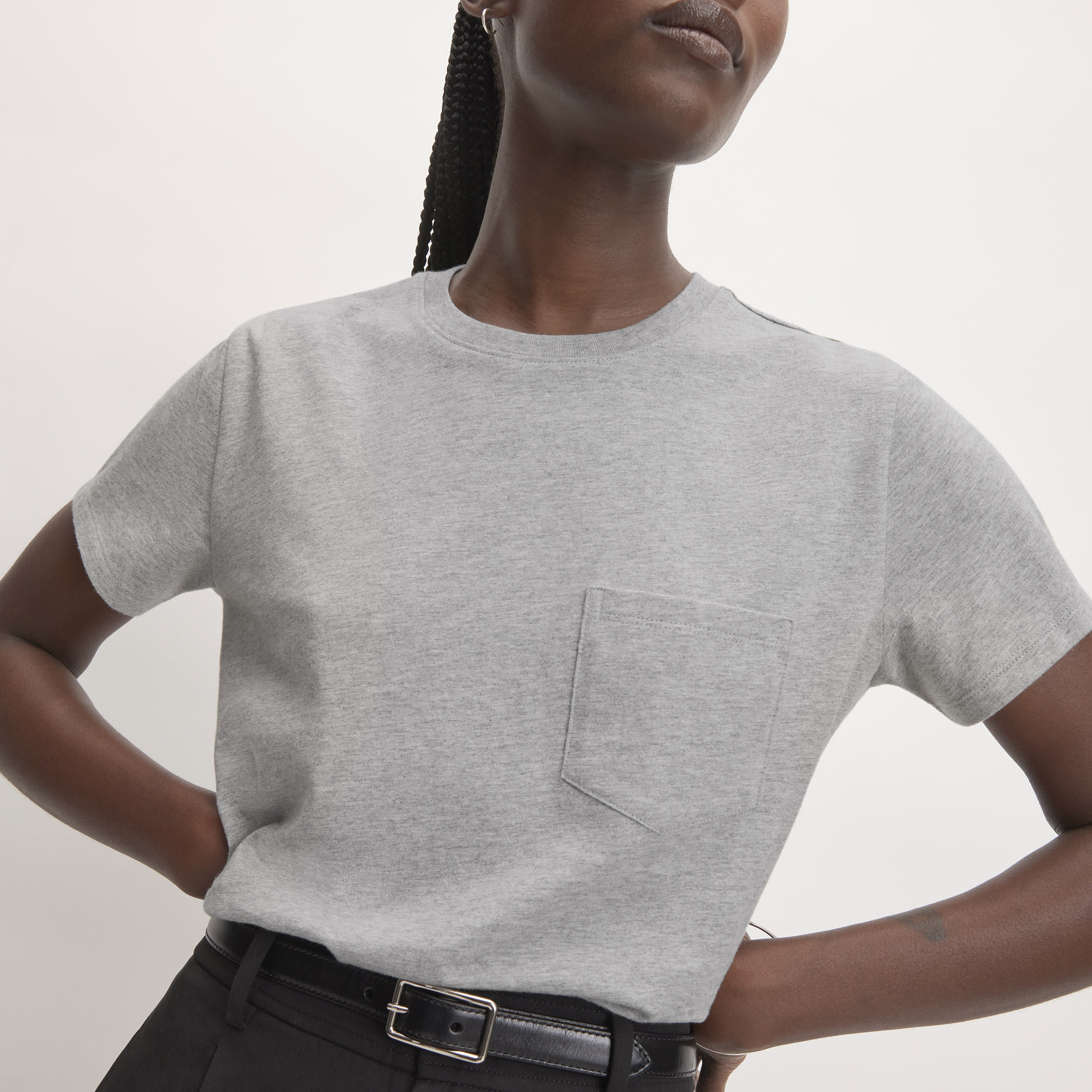 Everlane Women's Organic Cotton Box-Cut T-Shirt in Black, Size 3XL