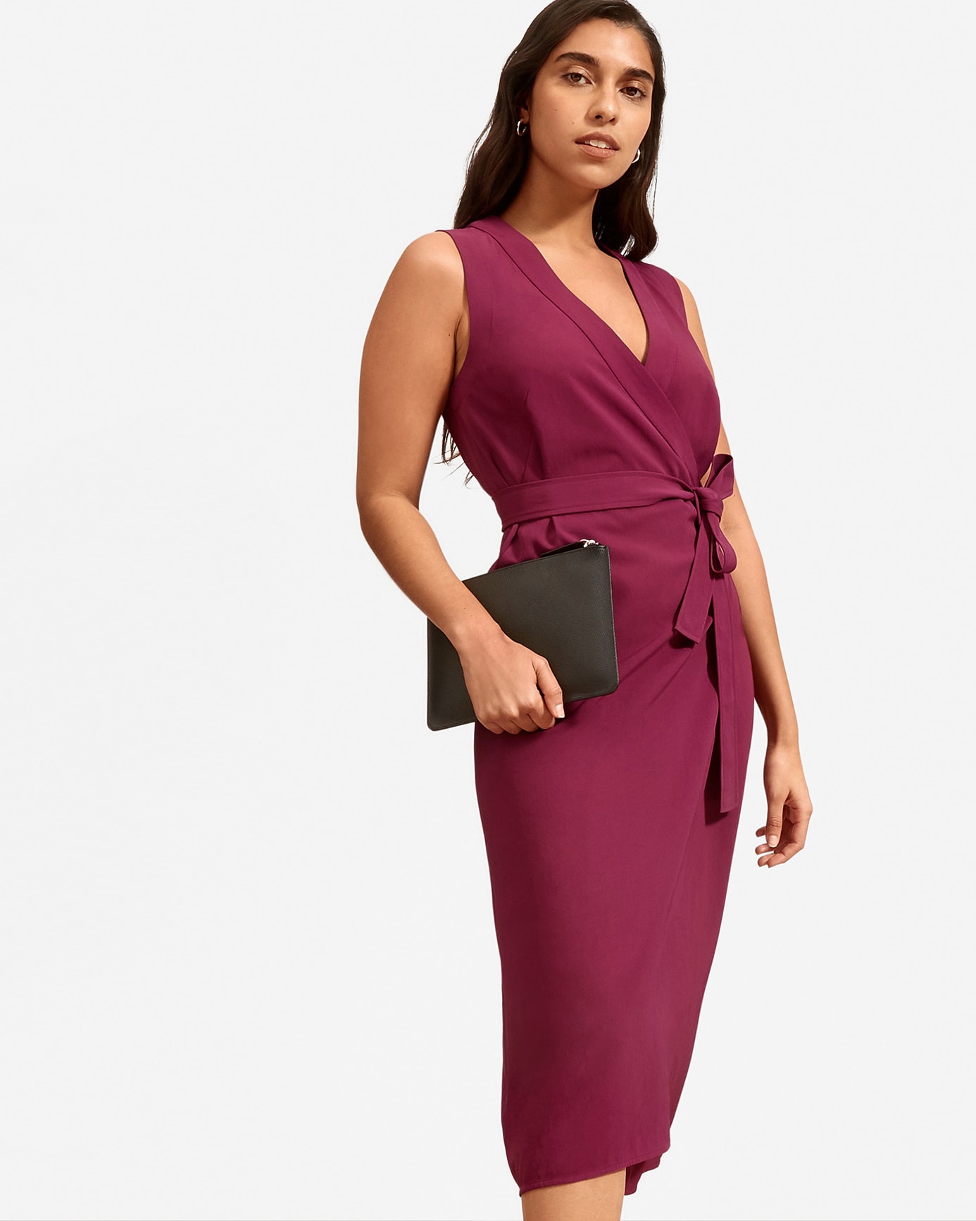Everlane The Japanese GoWeave Sleeveless Wrap Dress Sz 00 Dresses