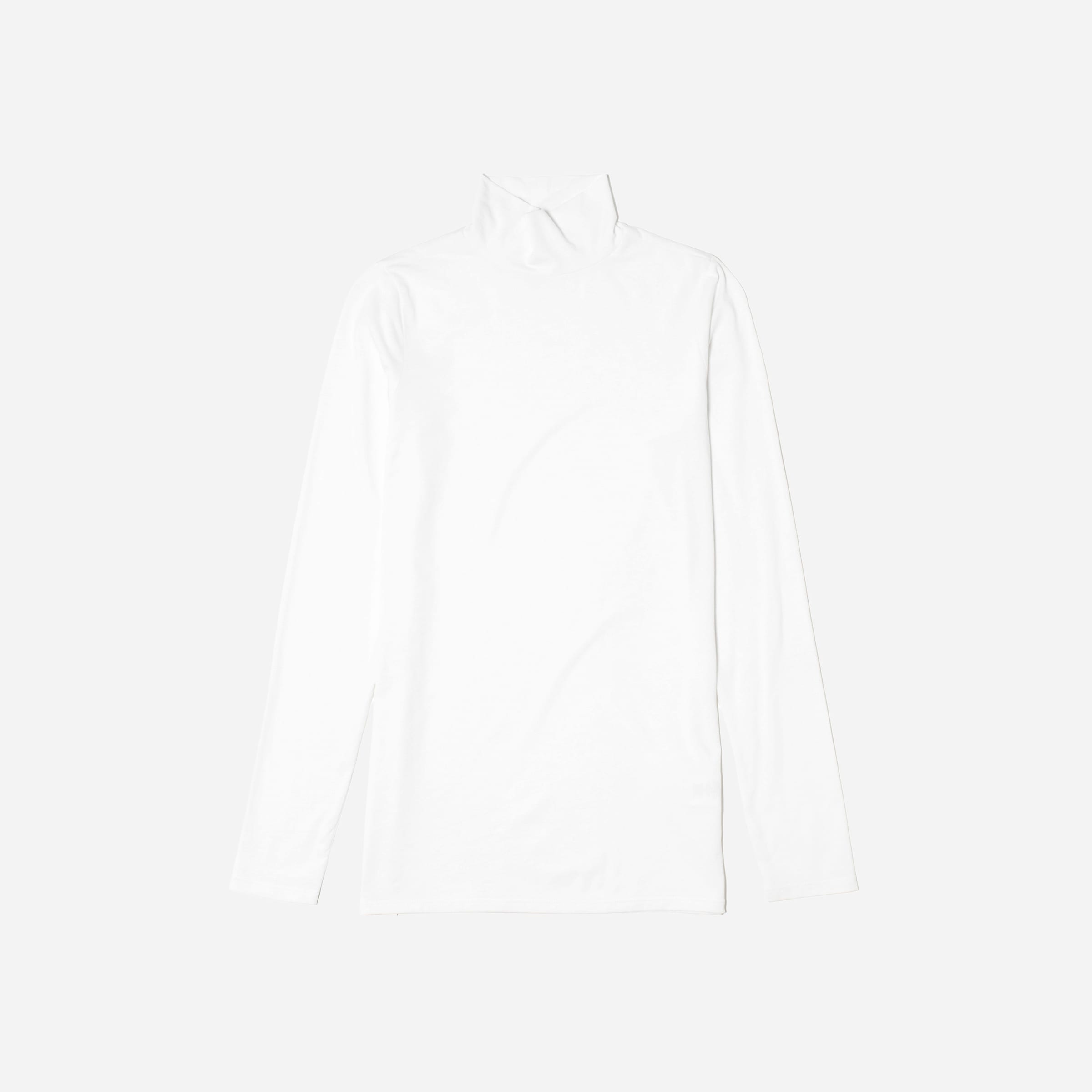 The Pima Stretch Long-Sleeve White – Everlane