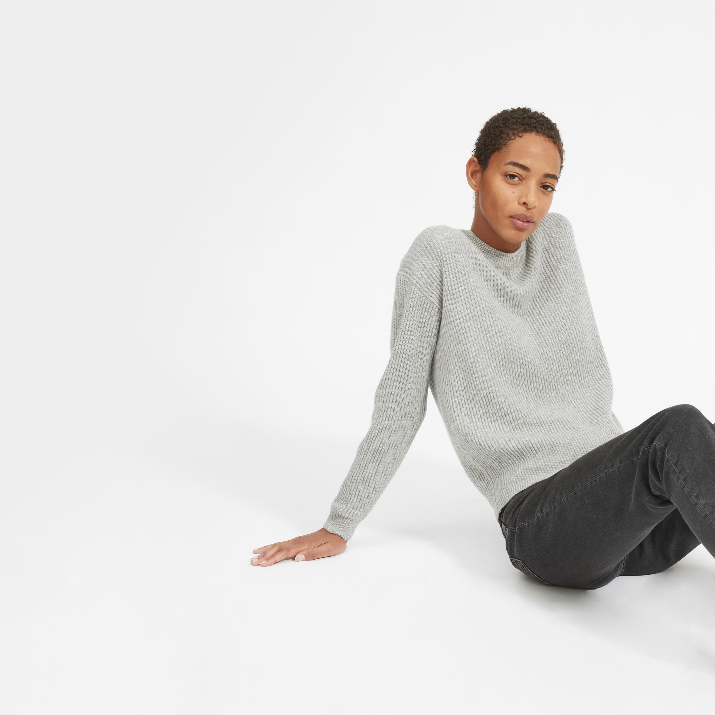 Everlane cashmere clearance rib round crew