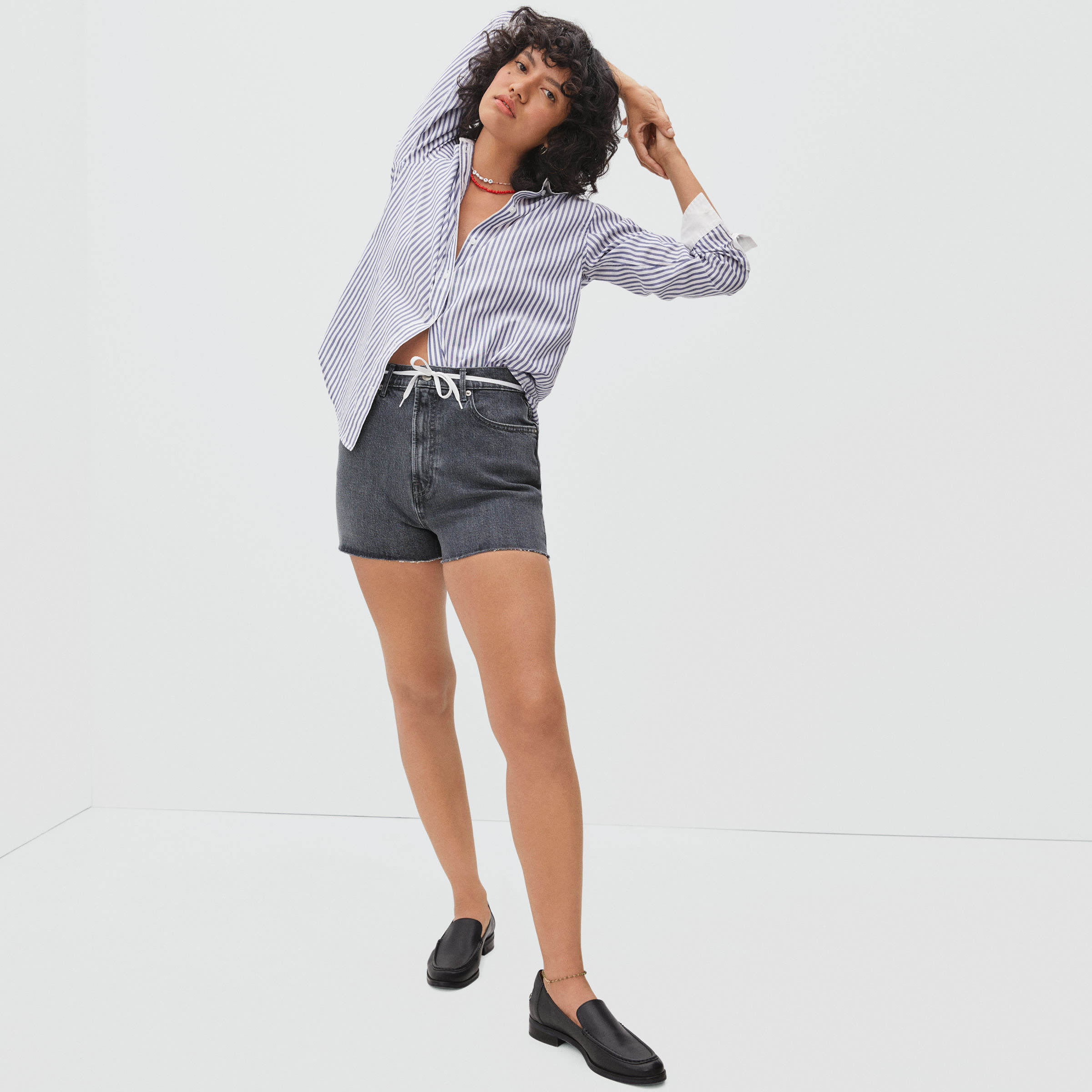 The Way High Jean Short Washed Charcoal Everlane