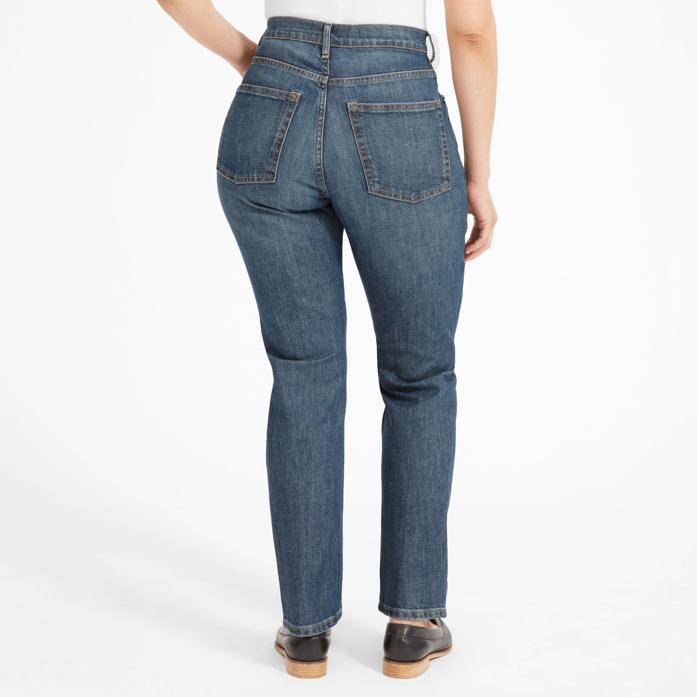 cheeky fit straight leg denim