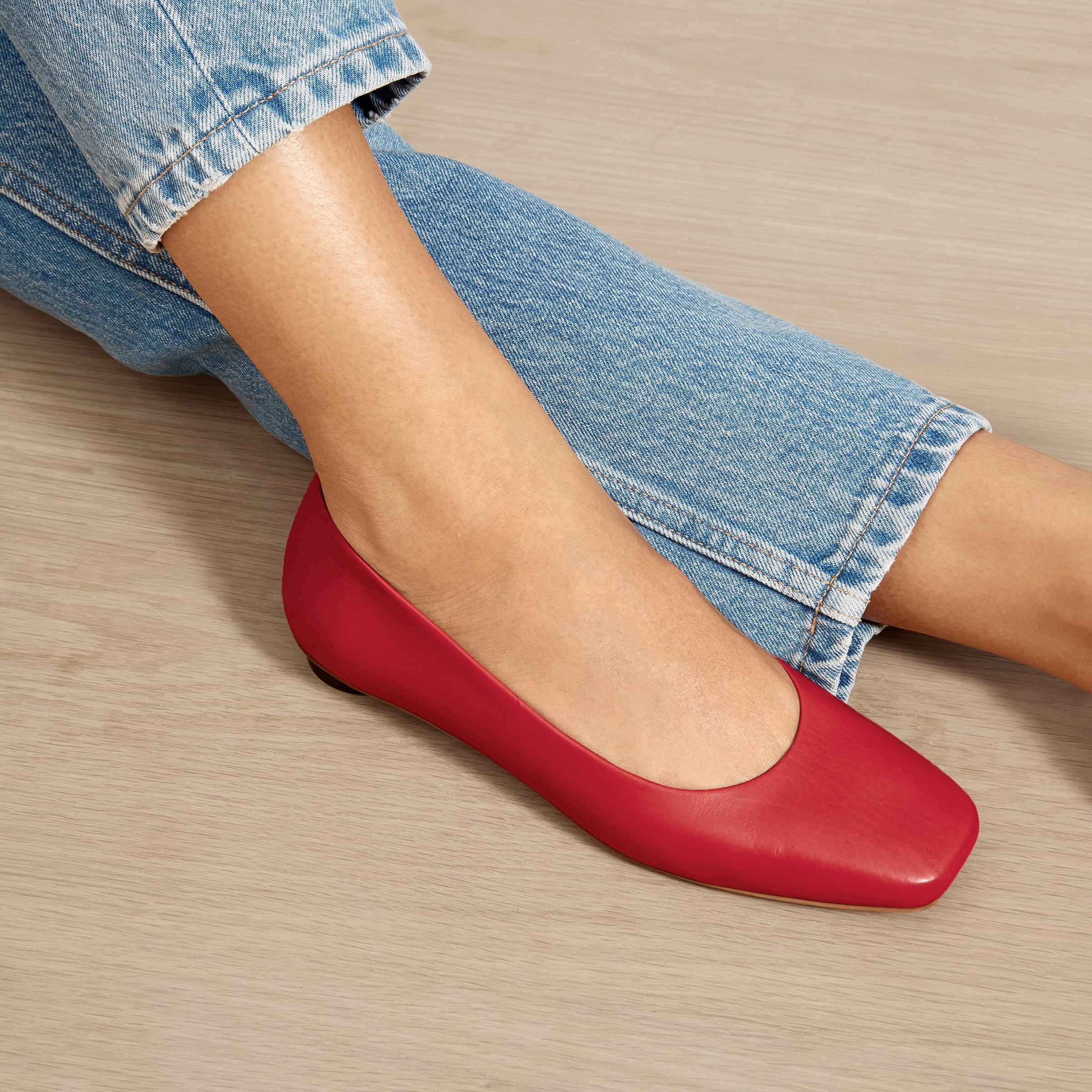 Everlane red flats clearance