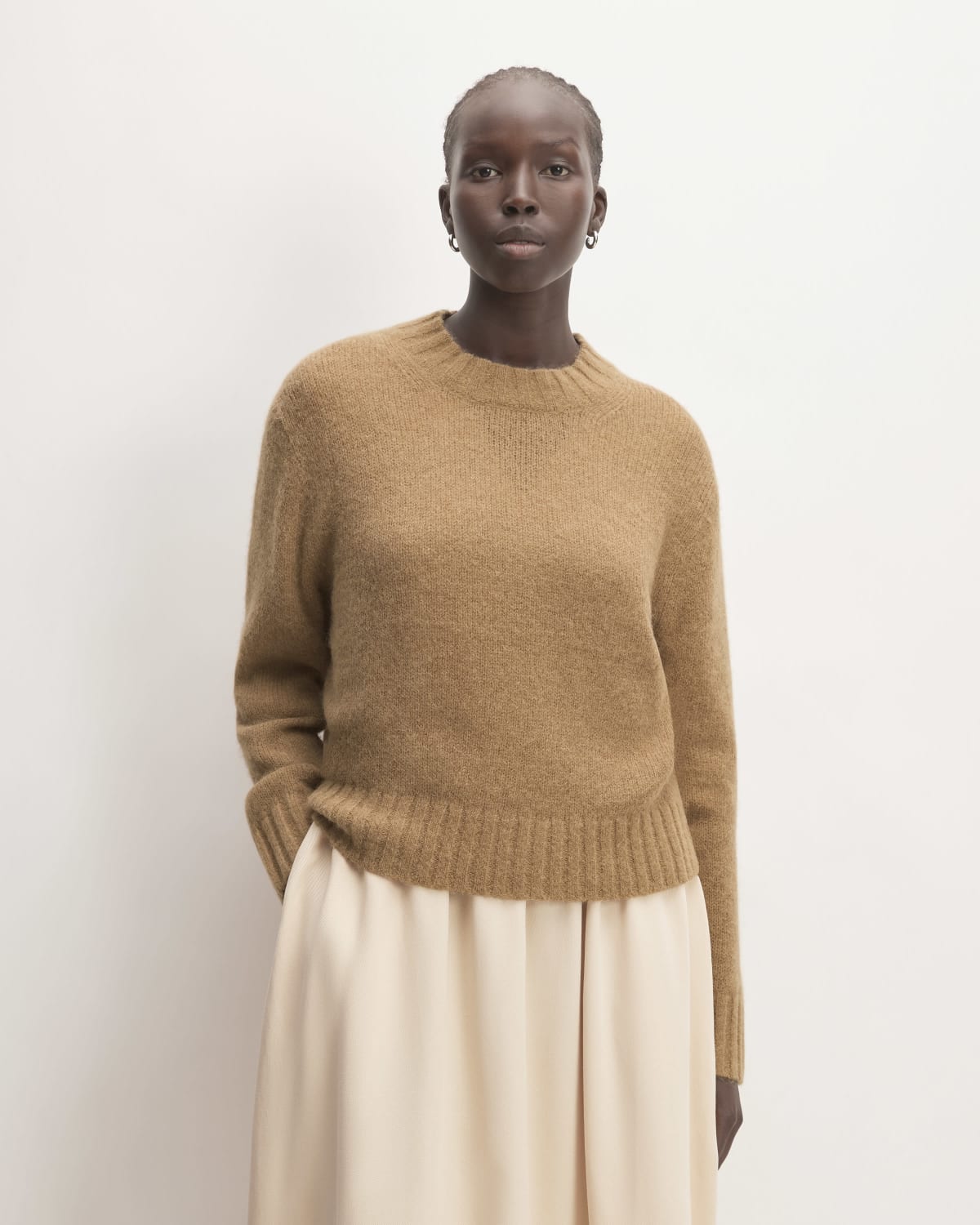 The Alpaca Cropped Crewneck Sweater
