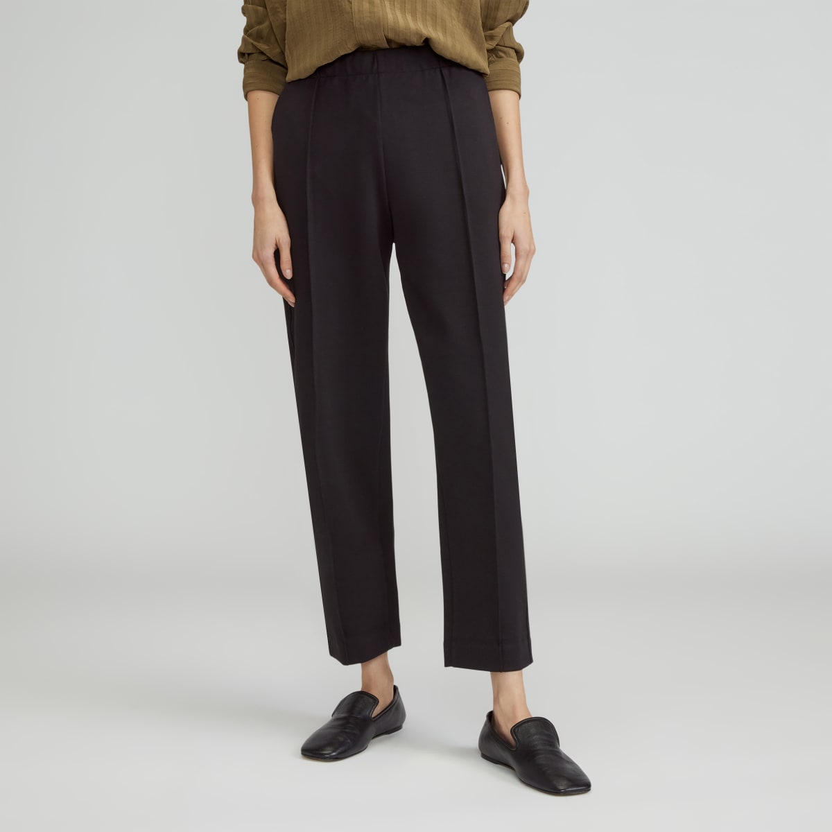 Black Everlane ankle length trousers