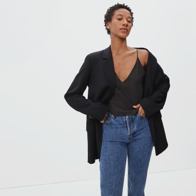 Everlane The Washable Silk Cropped Cami