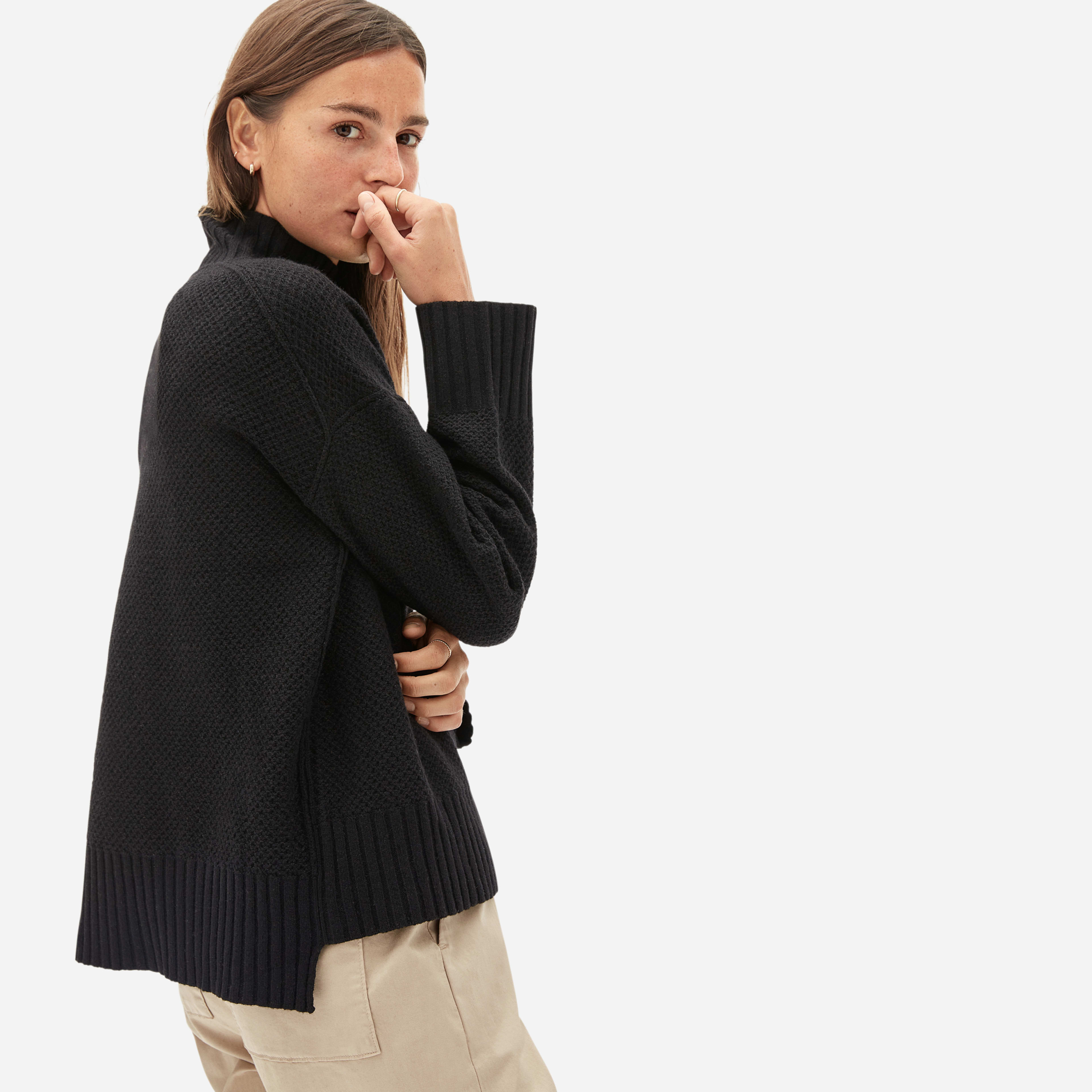 Everlane luxe wool square turtleneck store