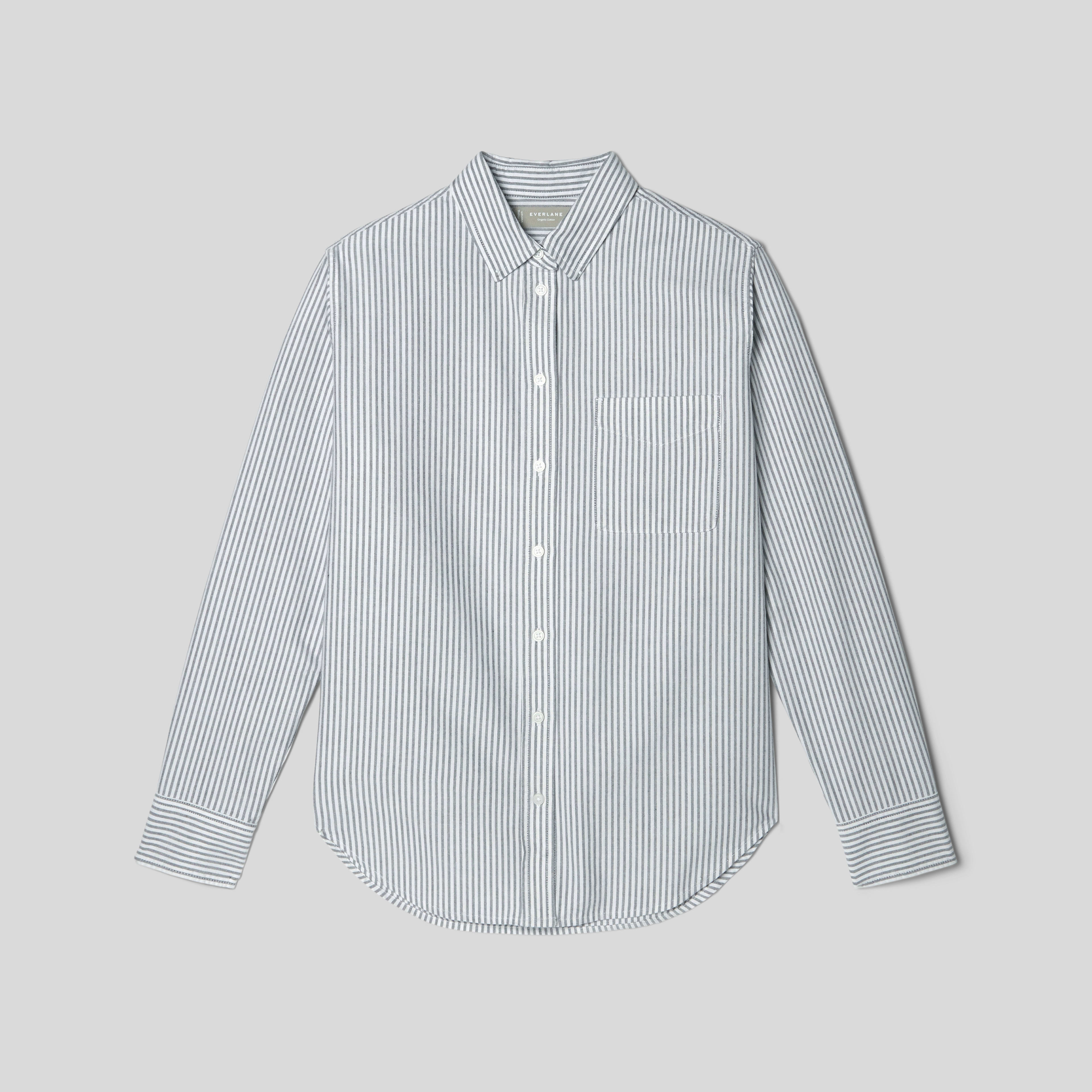 The Relaxed Oxford Shirt Black / White – Everlane