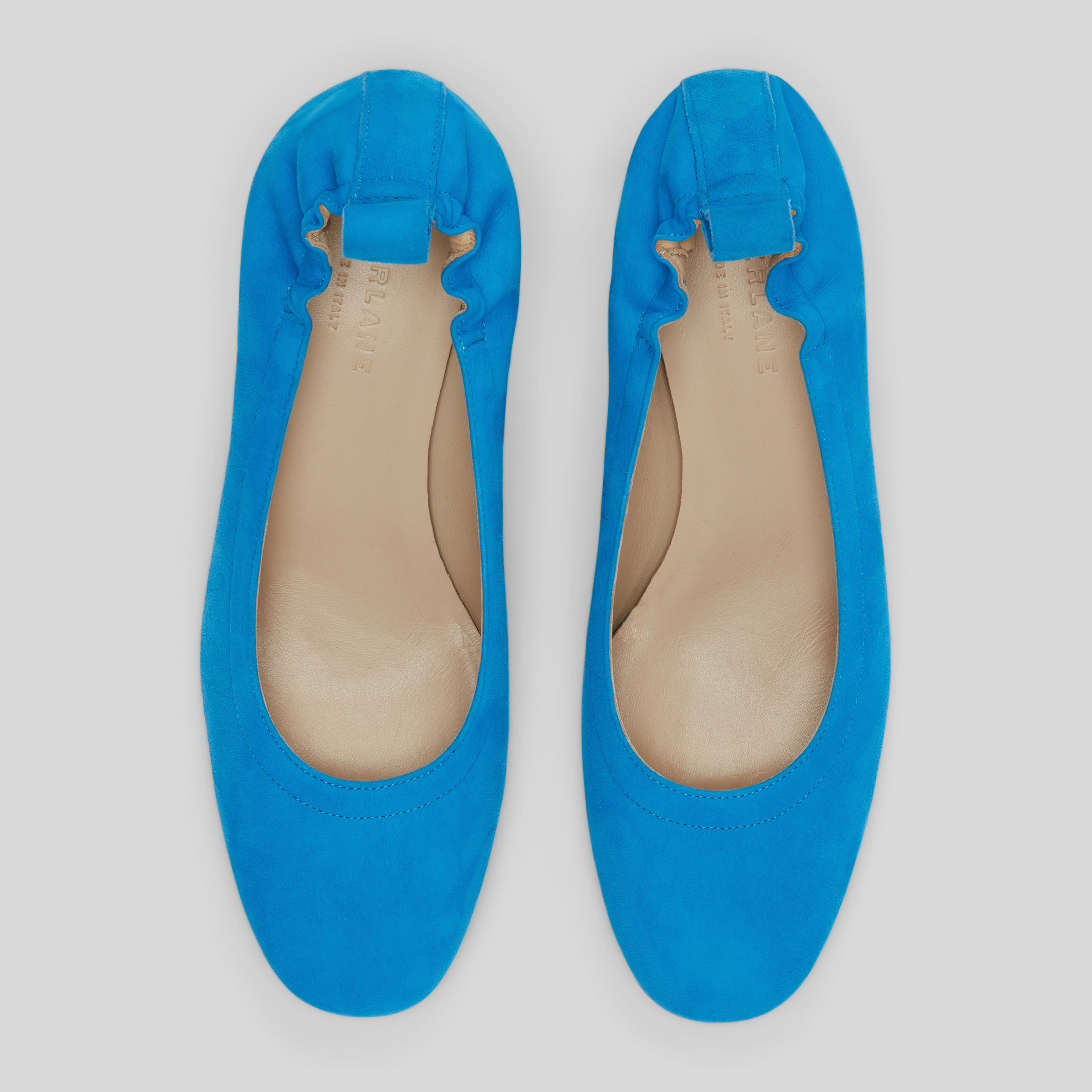 The Italian Leather Day Heel Brilliant Blue Suede – Everlane