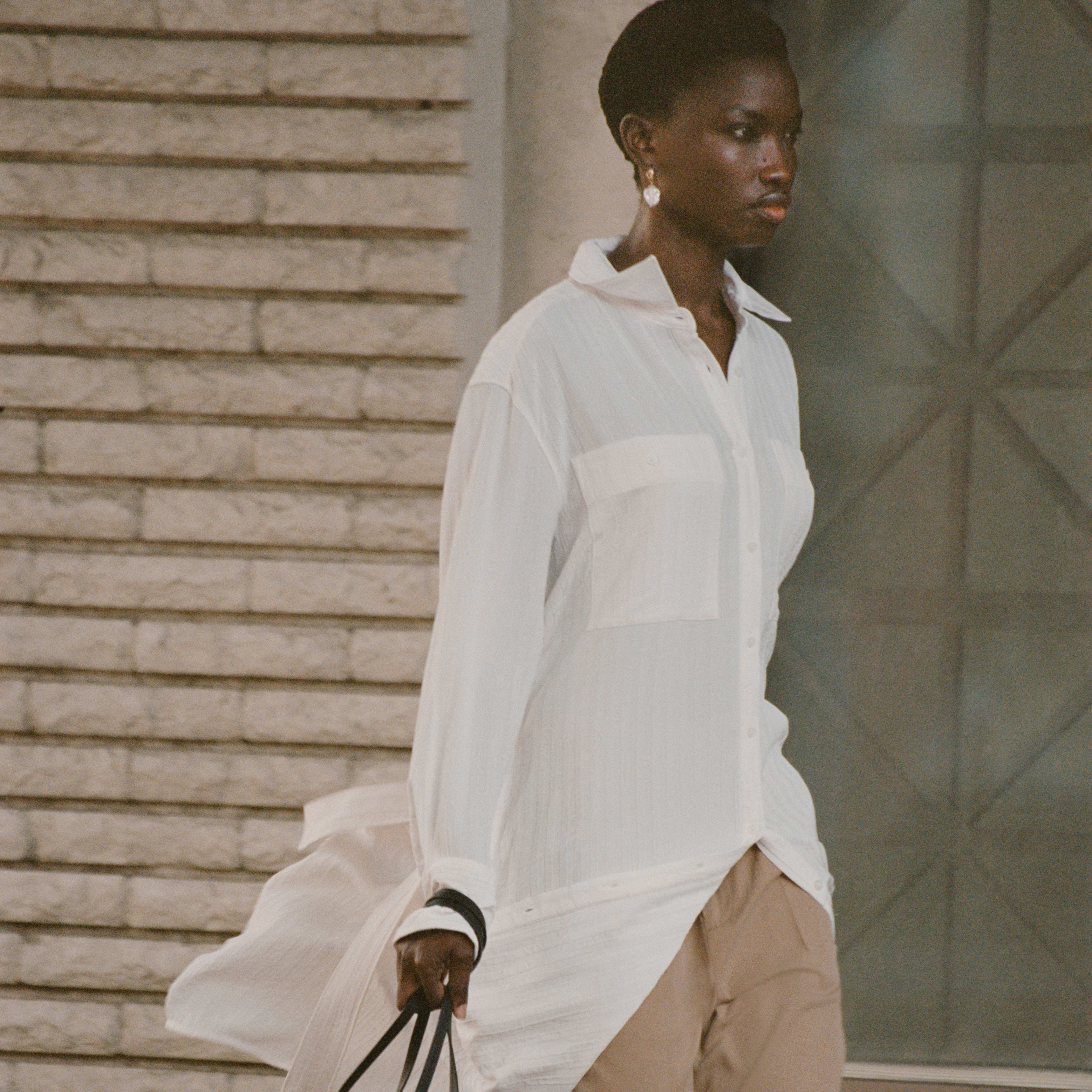 Celina | Draped Shirt Dress