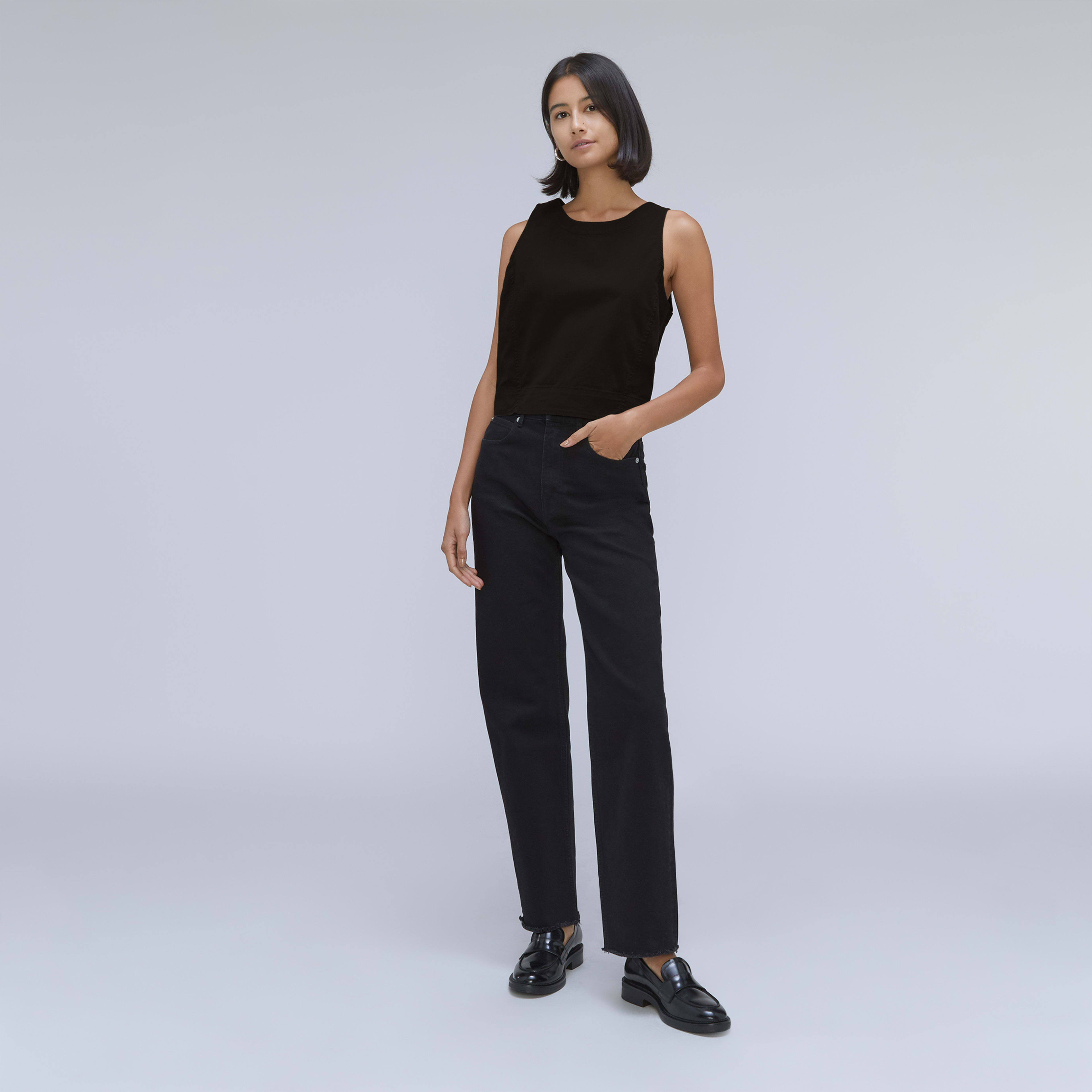 T0003/ shelly top (Black)