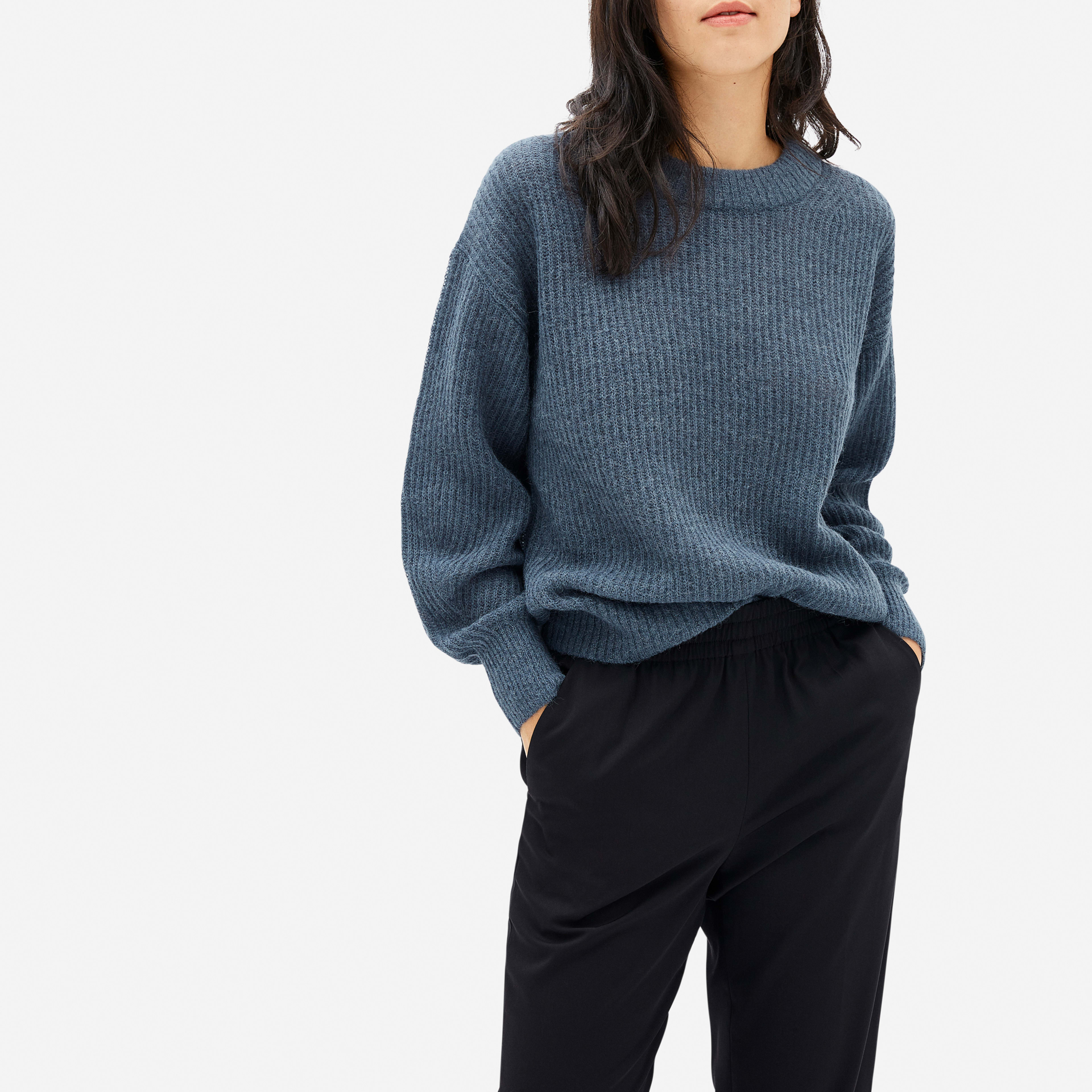 The Italian GoWeave Easy Pant Black Everlane