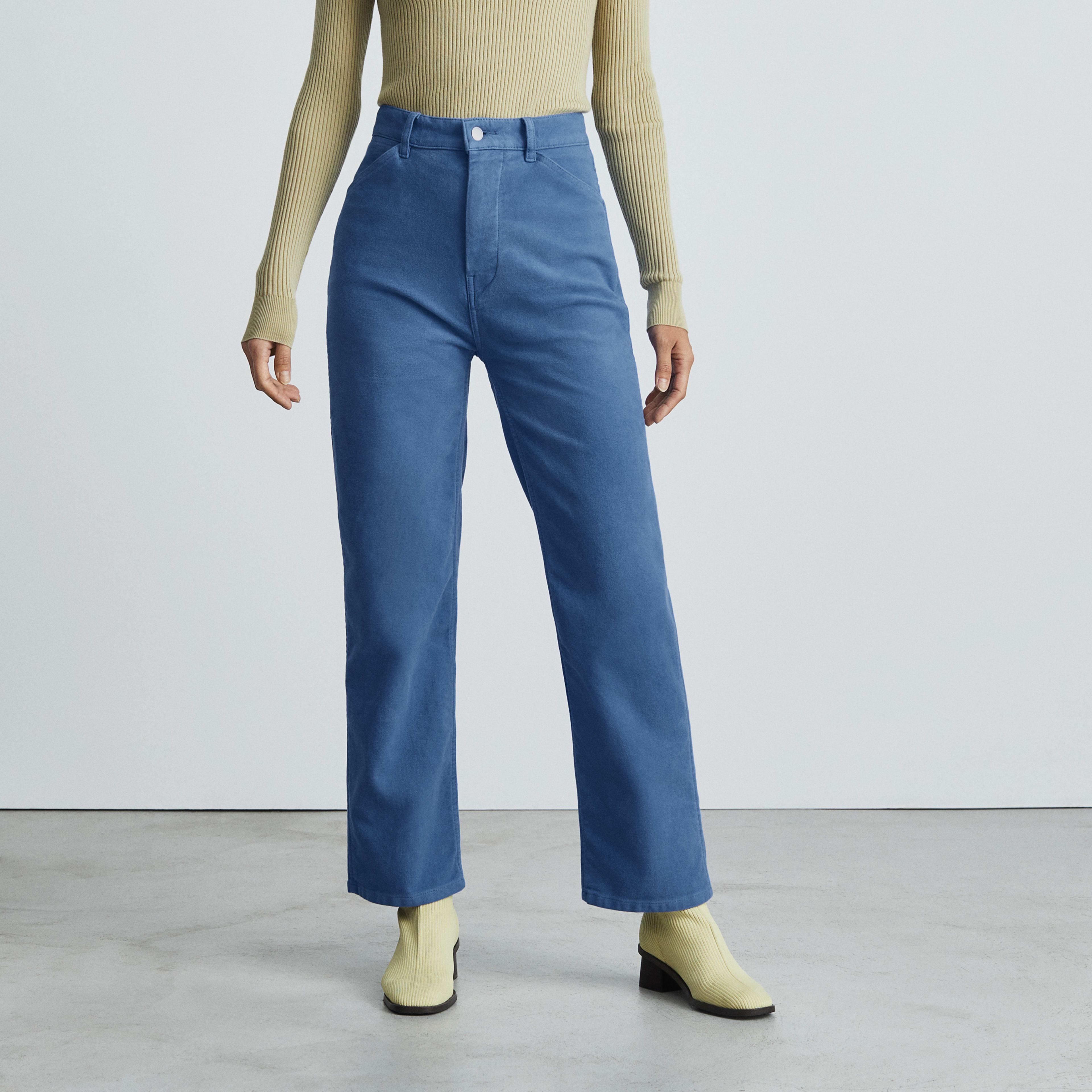 The Moleskin WayHigh Pant Dark Steel Blue Everlane