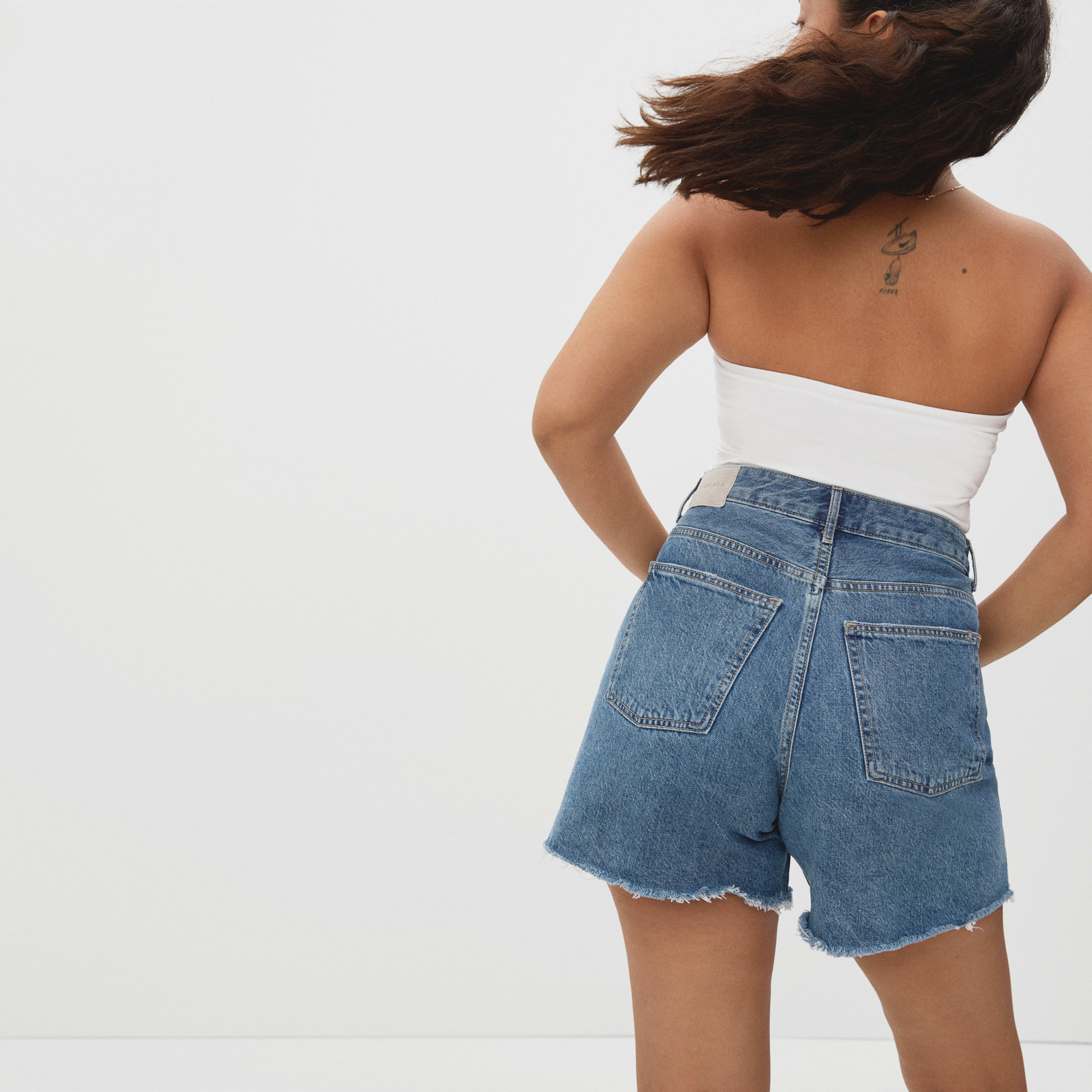 The ALine Denim Short Medium Indigo Everlane