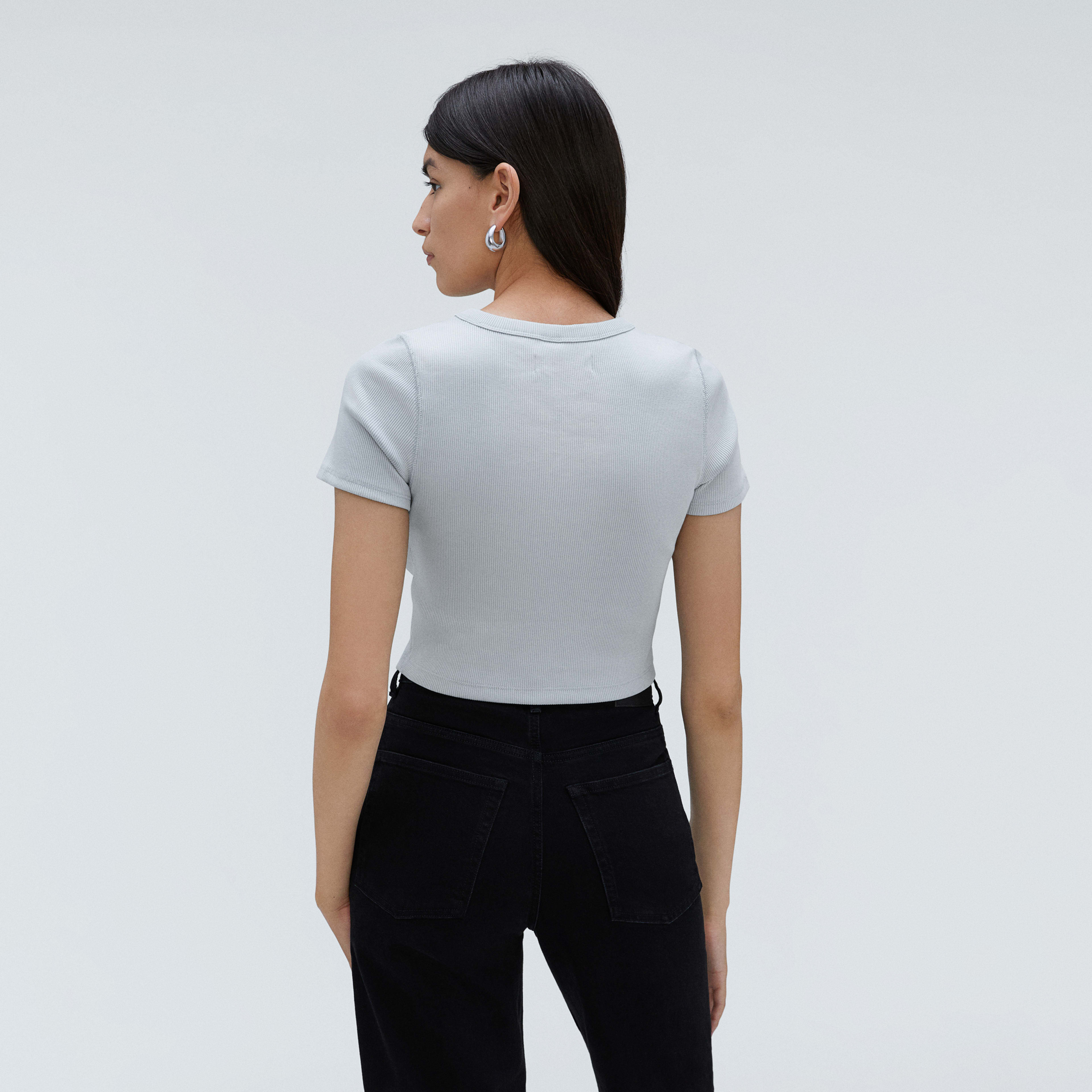 The Ribbed Baby Tee Sky Everlane