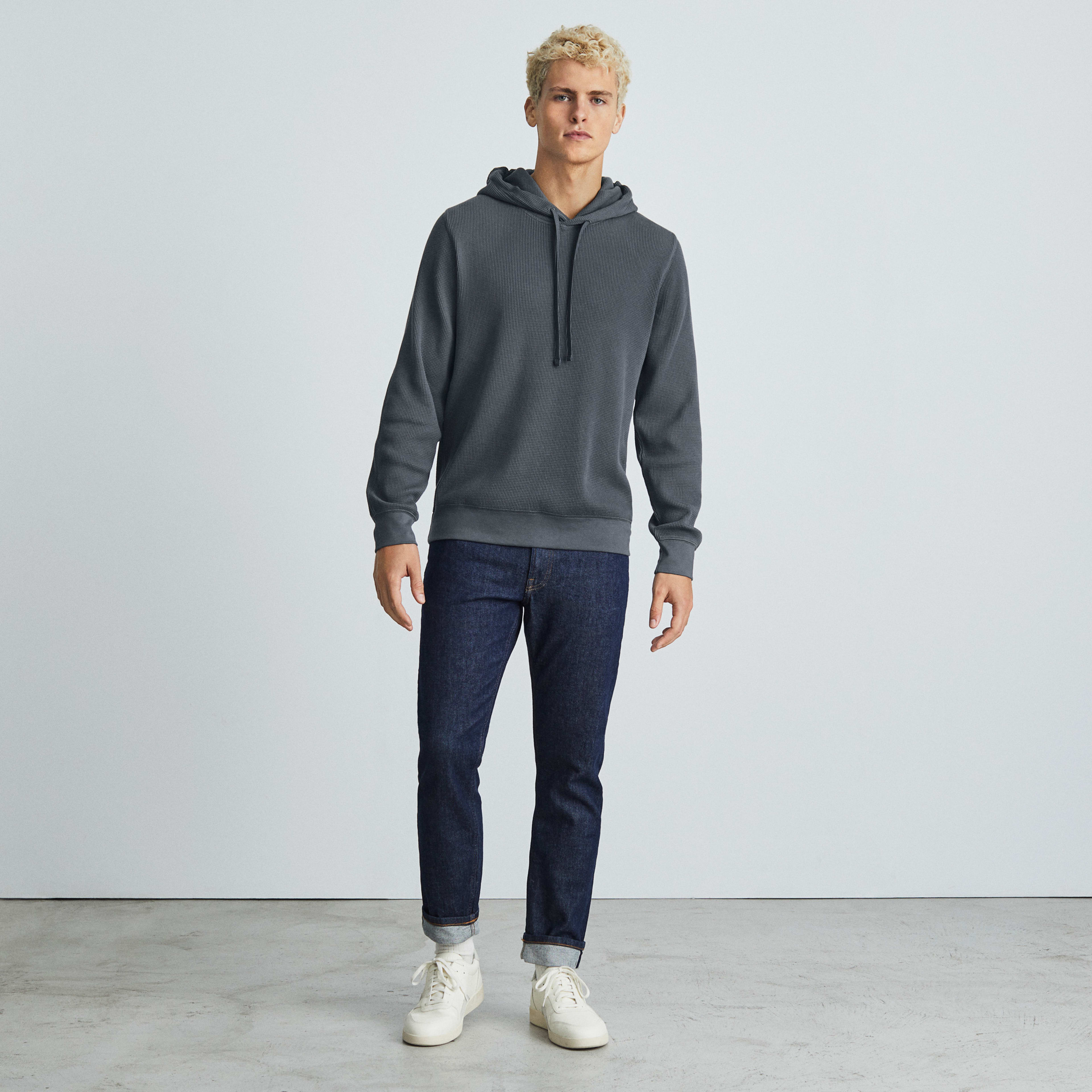everlane waffle knit hoodie