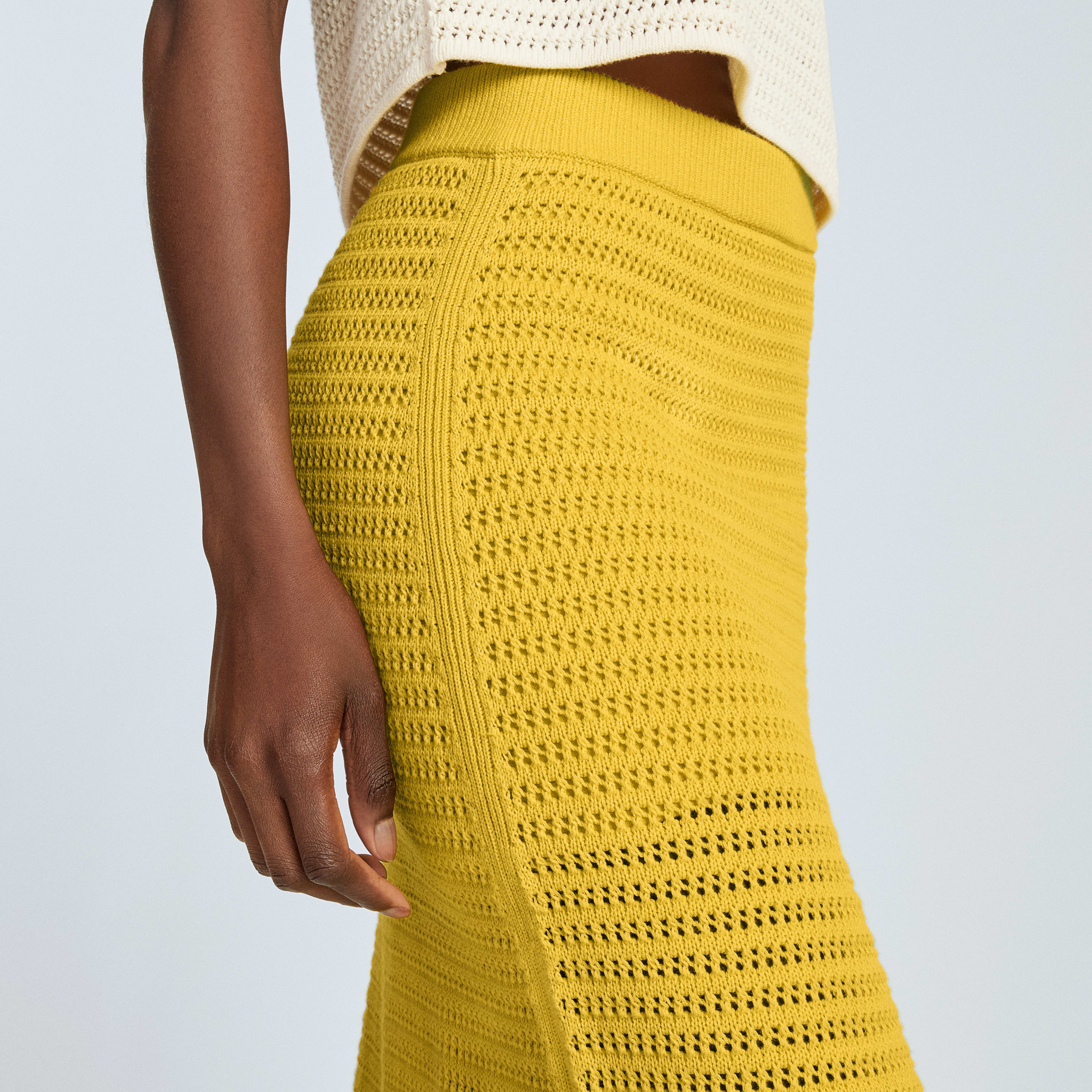 The Crochet Knit Skirt Super Lemon Everlane