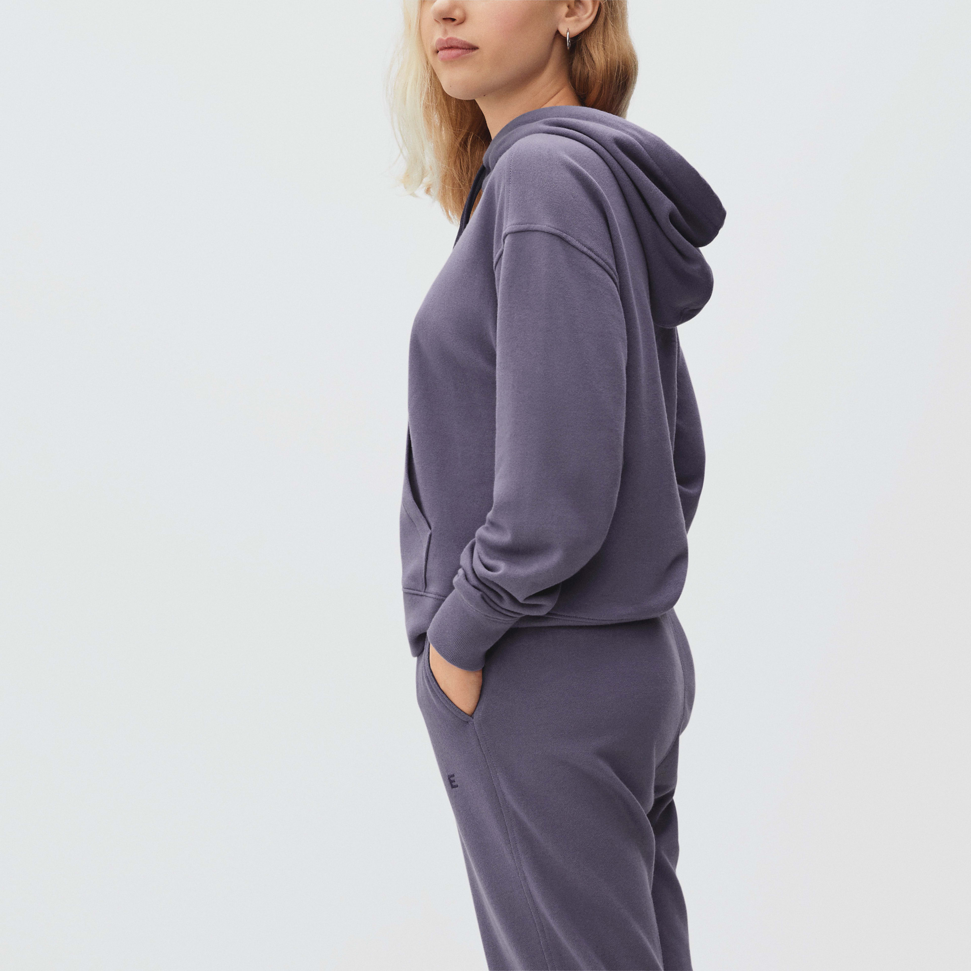 The Lightweight French Terry Hoodie Dark Plum Everlane
