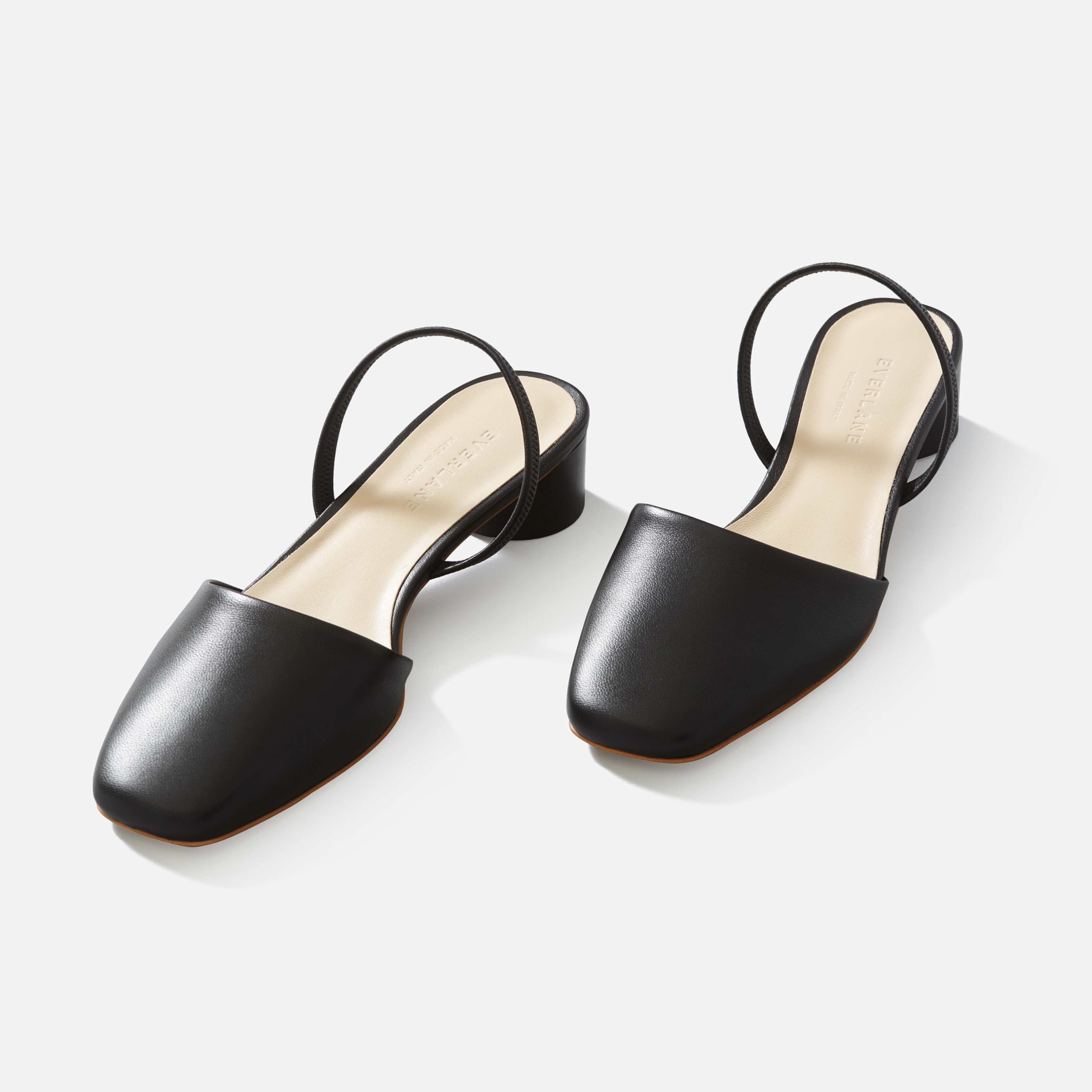 everlane tapered square toe slingback