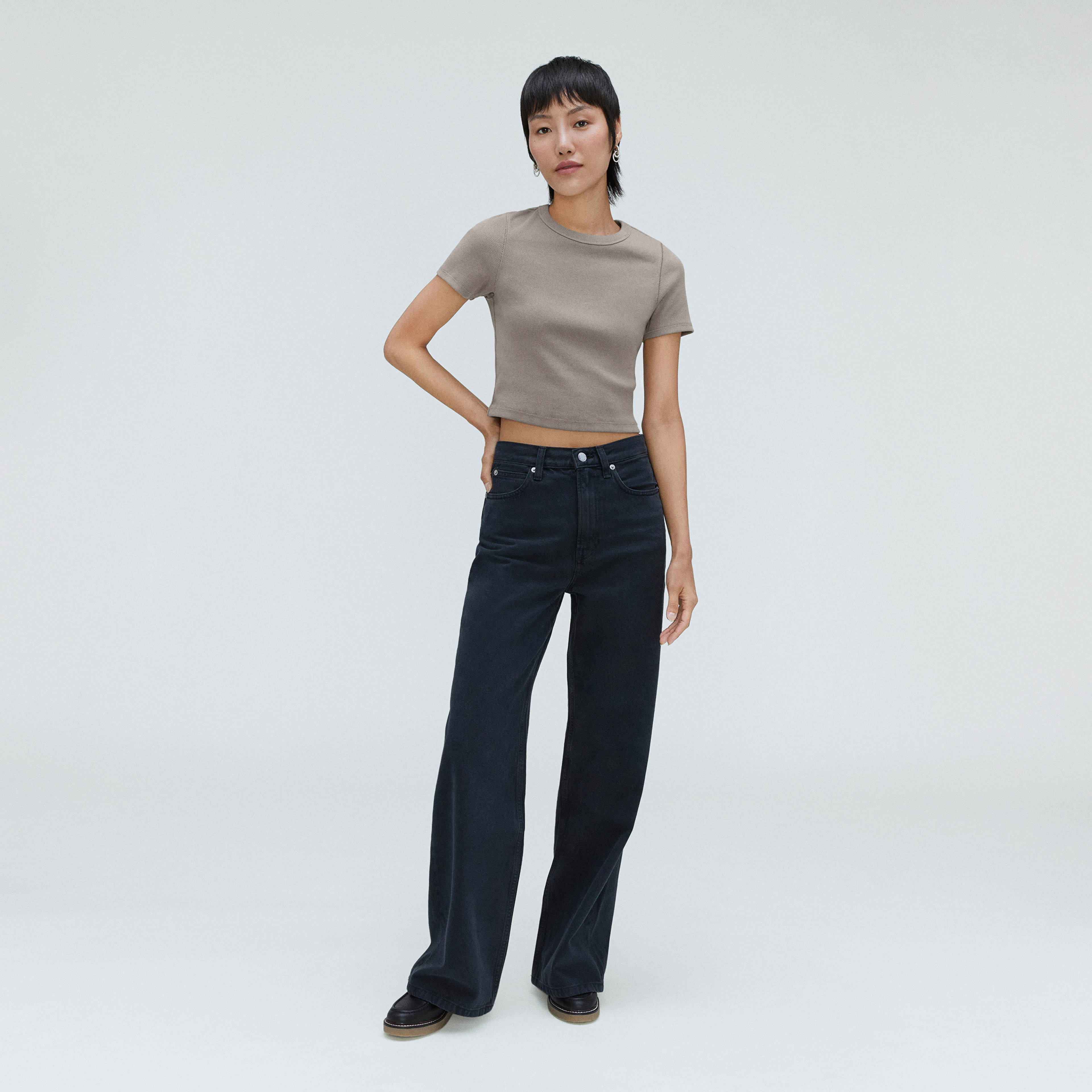 The Ribbed Baby Tee Clay Everlane