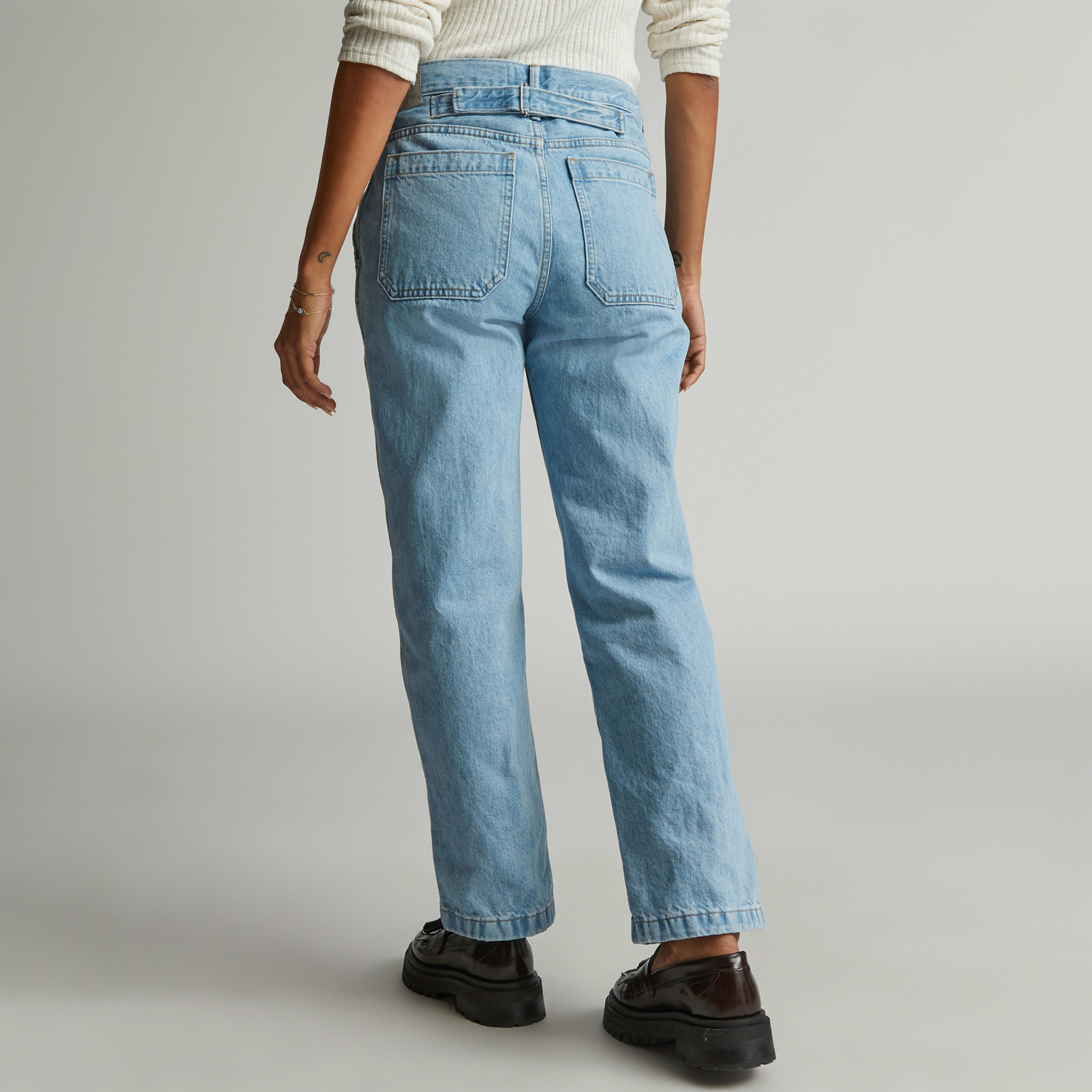 The Cinch Back Utility Jean Sunkissed Blue Everlane