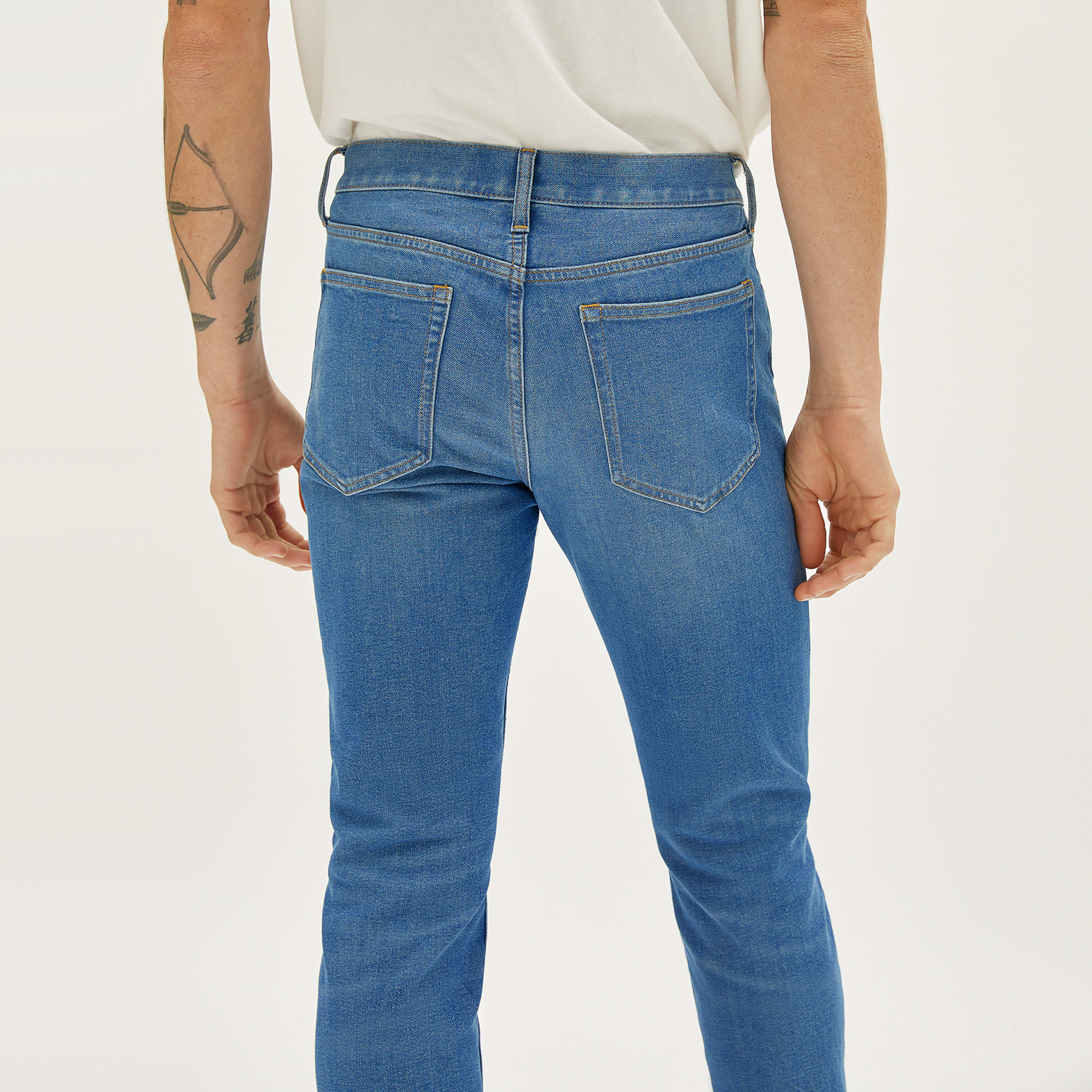The Slim 4Way Stretch Organic Jean Uniform Pacific Blue Everlane