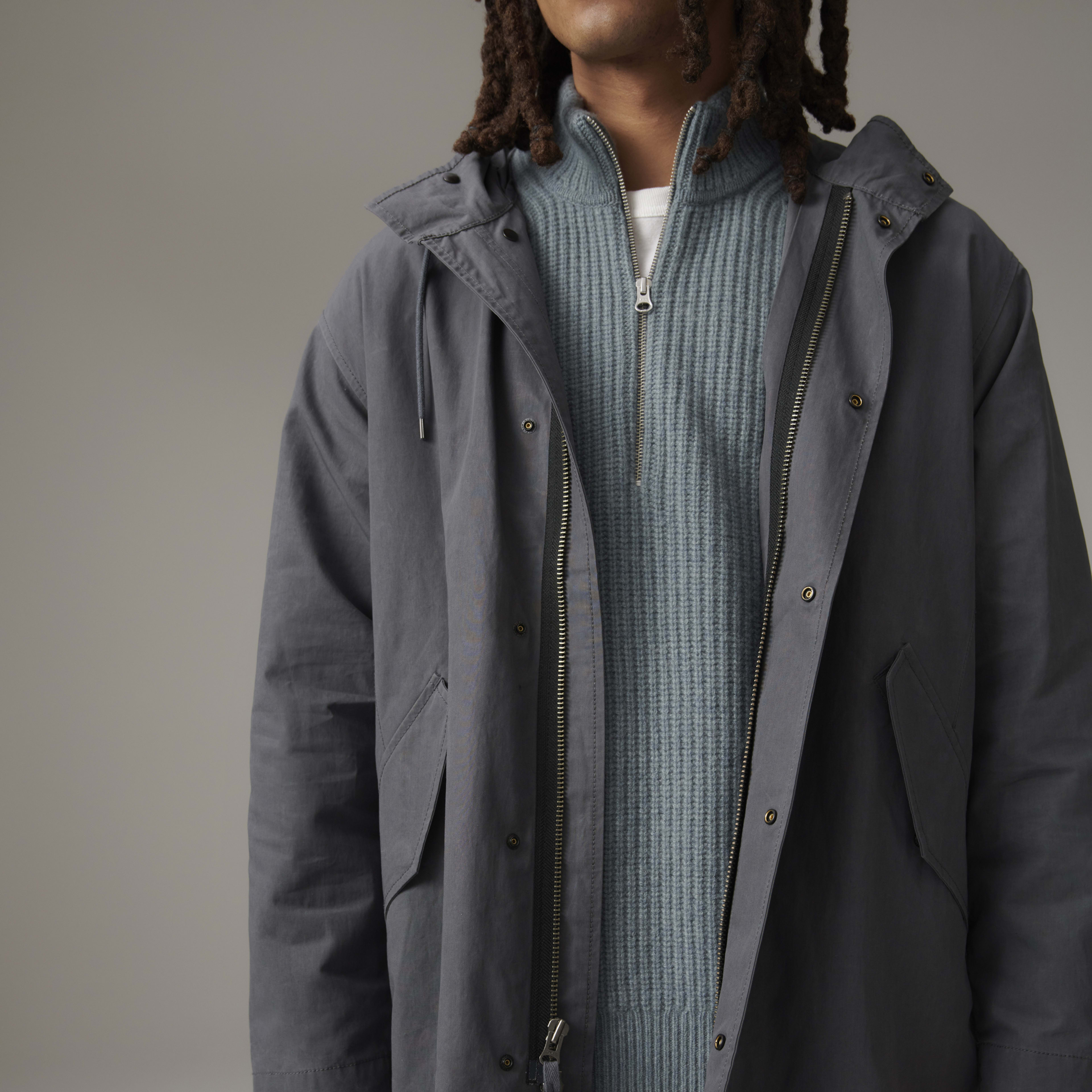 The Waxed Cotton Parka Slate Everlane