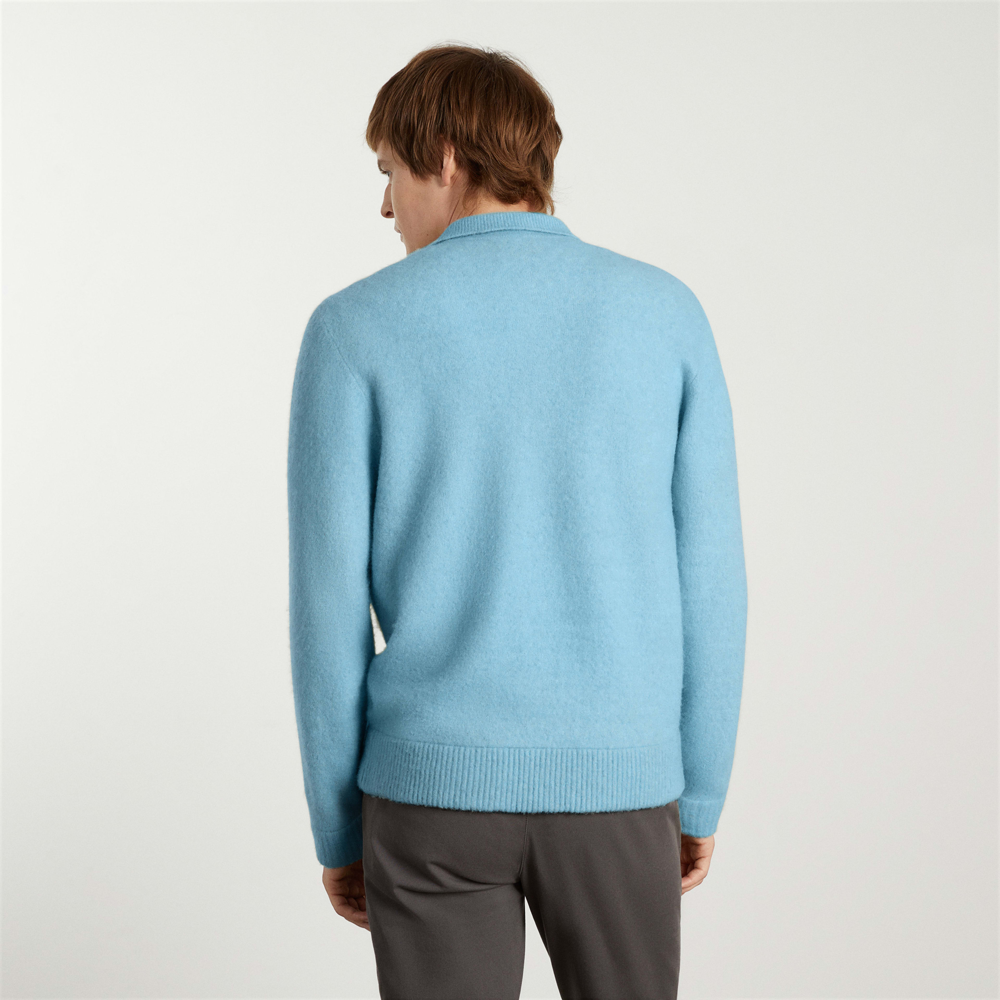 The Stretch Wool Rugby Sweater Blue Lagoon Everlane