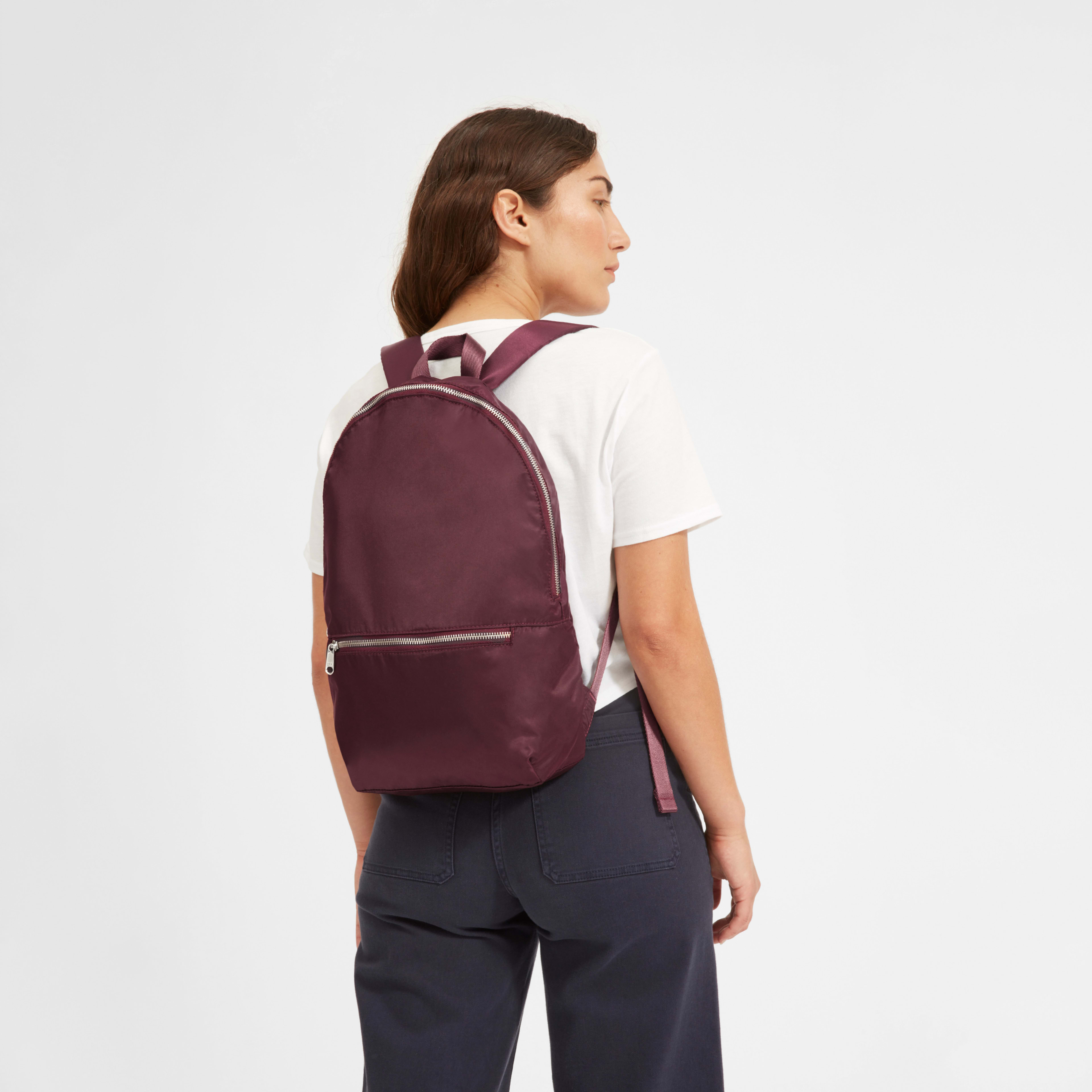 The Packable Backpack Burgundy Everlane