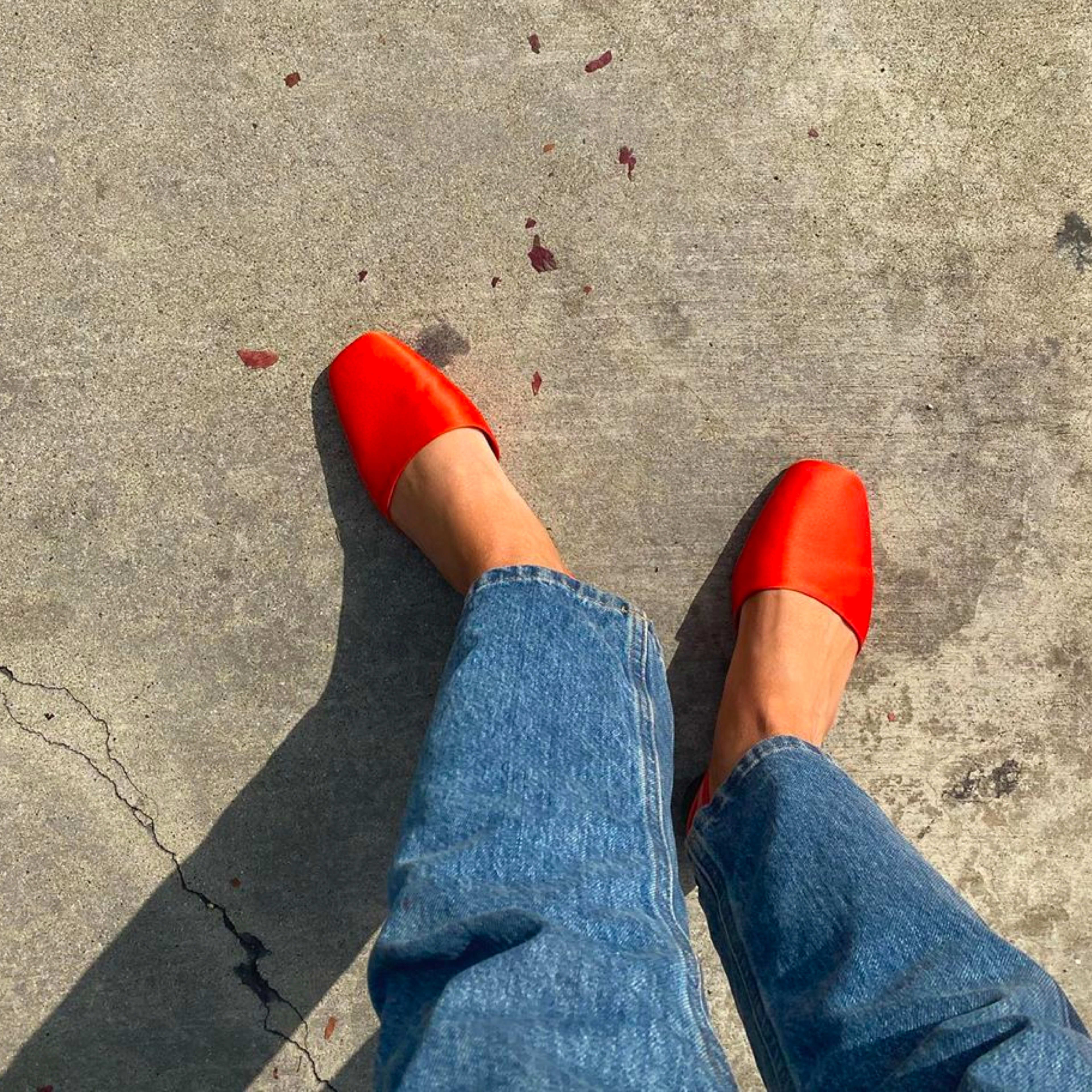 everlane tapered square toe slingback